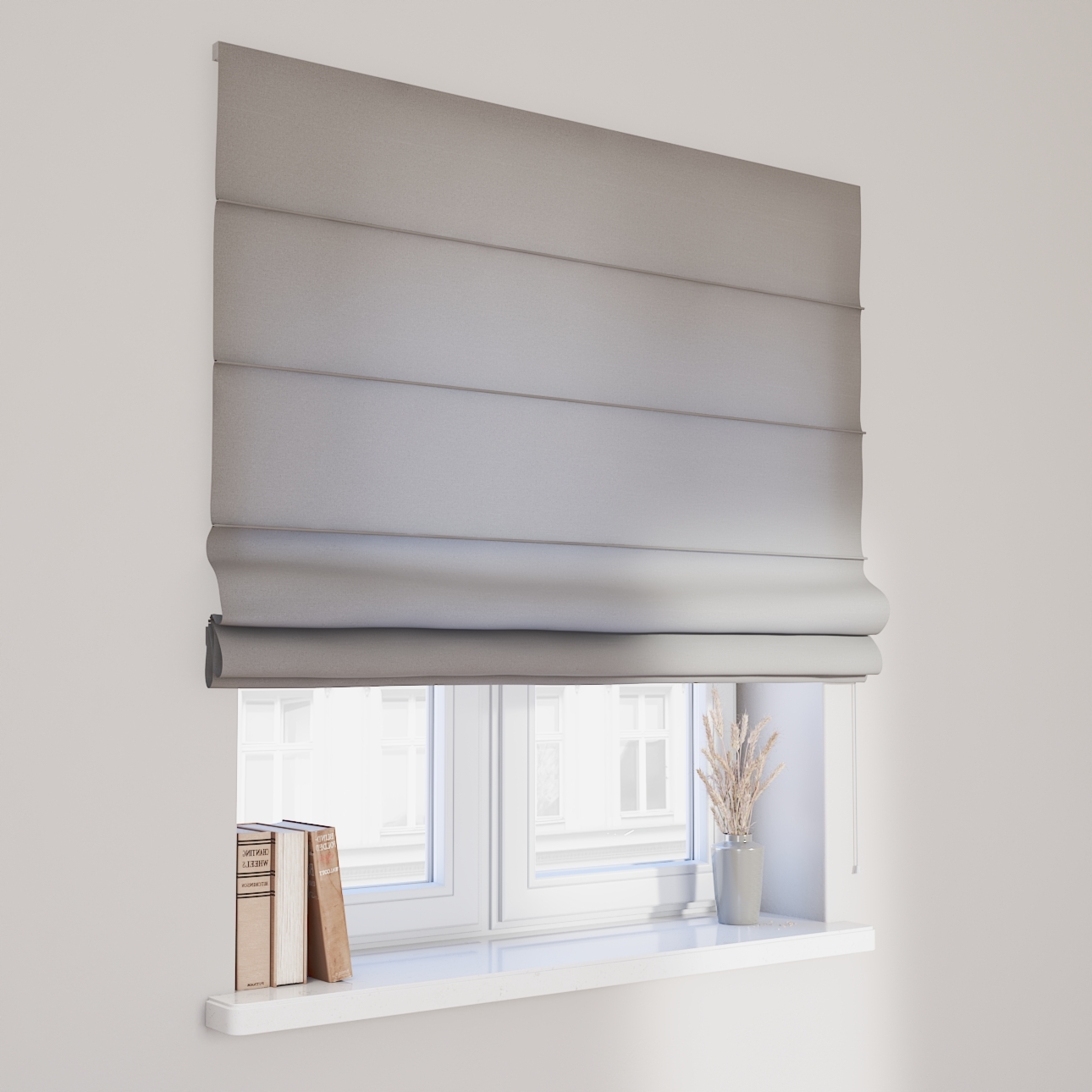 Dekoria Raffrollo Capri, grau, 120 x 160 cm günstig online kaufen
