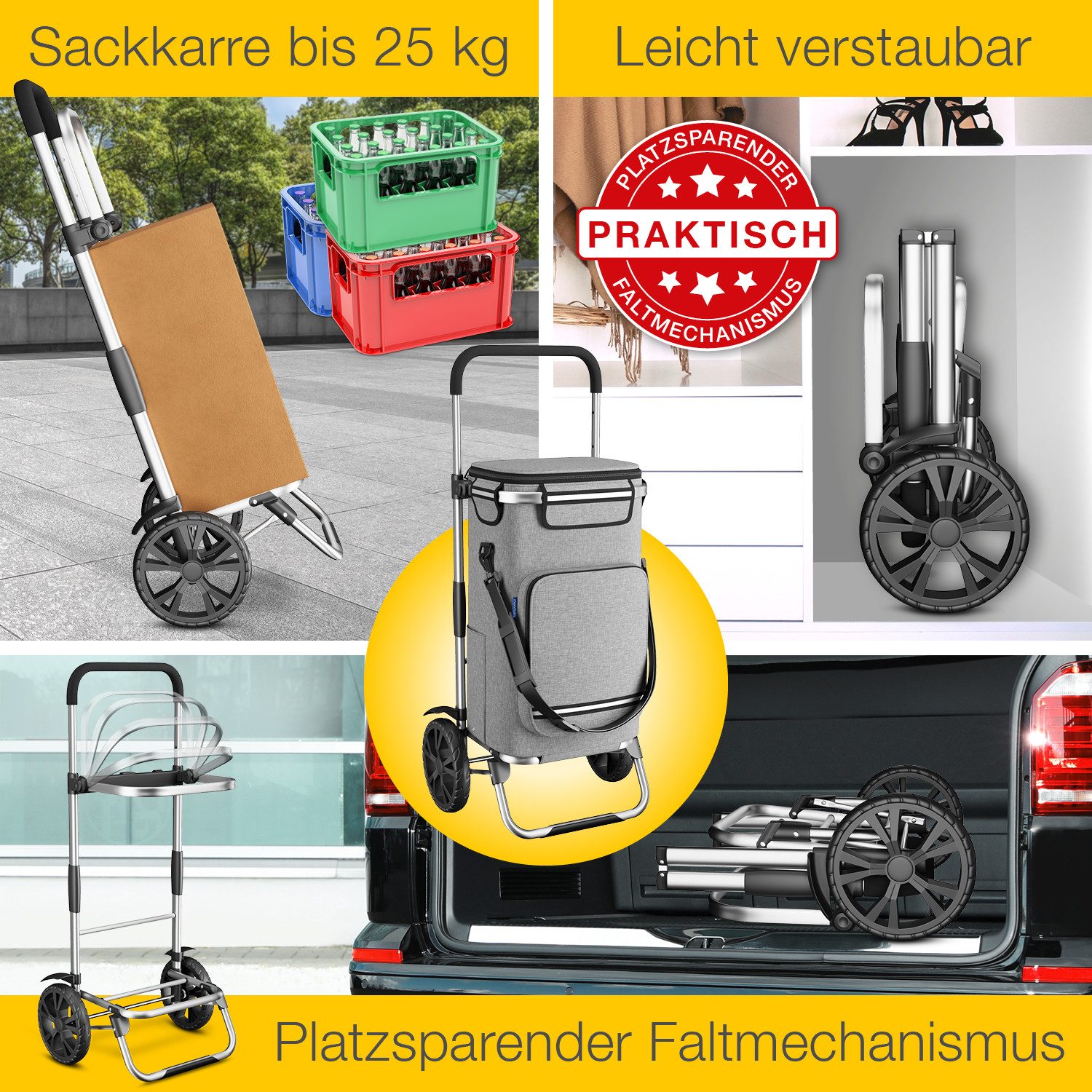 ELONEO Einkaufstrolley praktisch faltbar und extrem günstig online kaufen
