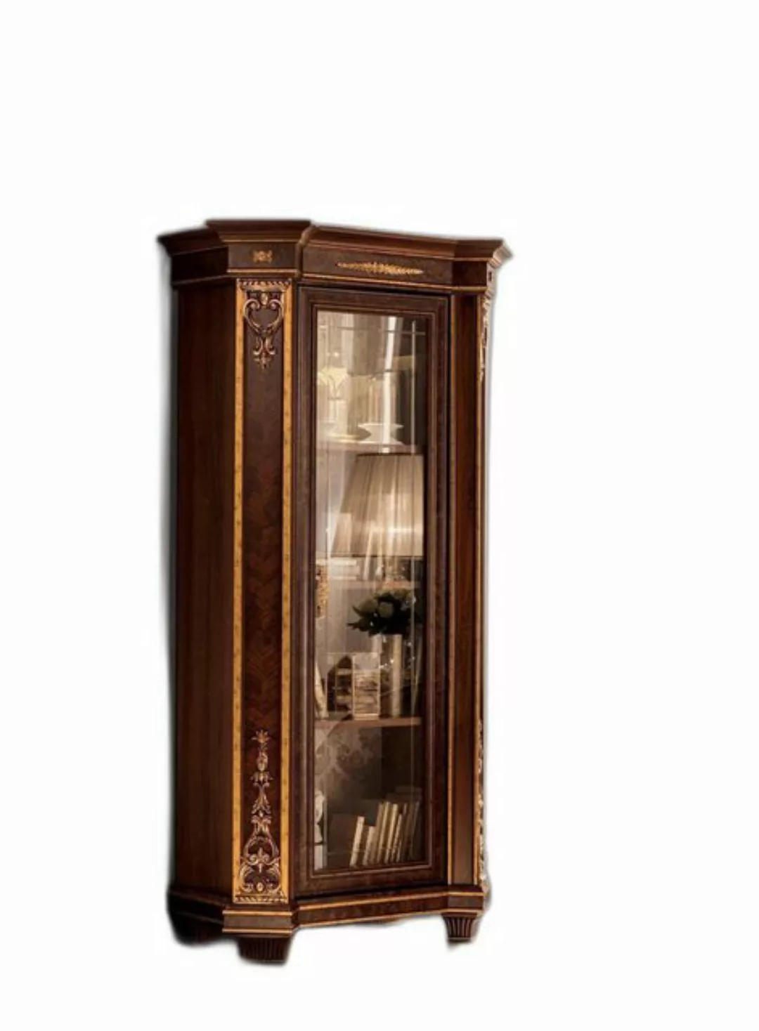 Xlmoebel Vitrine Braun Vitrine Design Luxus 113 cm Wohnzimmer (1-St., Vitri günstig online kaufen