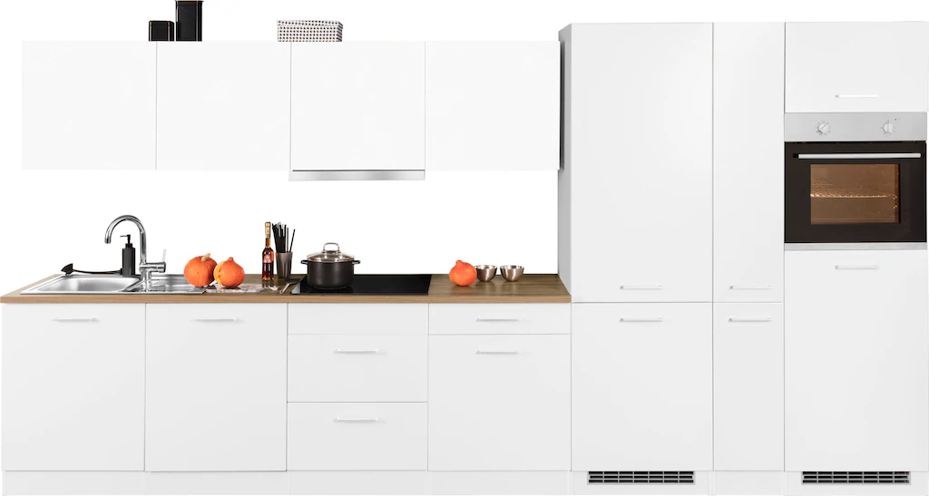 HELD MÖBEL Küchenzeile "Kehl", mit E-Geräten, Breite 300 cm, inkl. Kühl/Gef günstig online kaufen