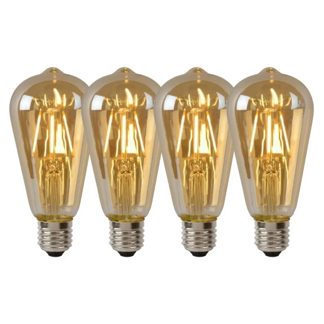 LED Leuchtmittel E27 ST64 in Amber 5W 600lm 4er-Pack günstig online kaufen