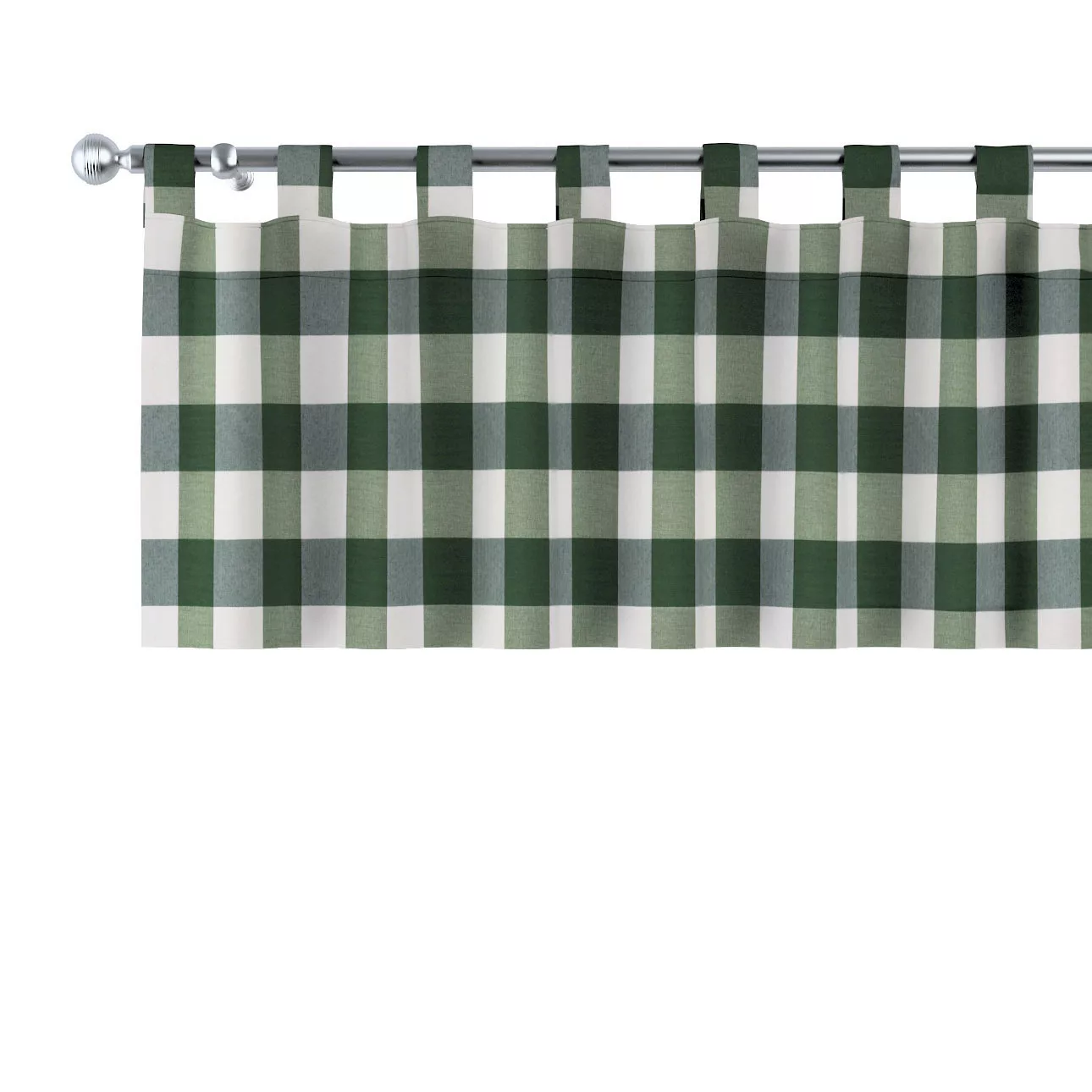 Kurzgardine mit Schlaufen, grün-ecru, 130 x 40 cm, Quadro (144-36) günstig online kaufen