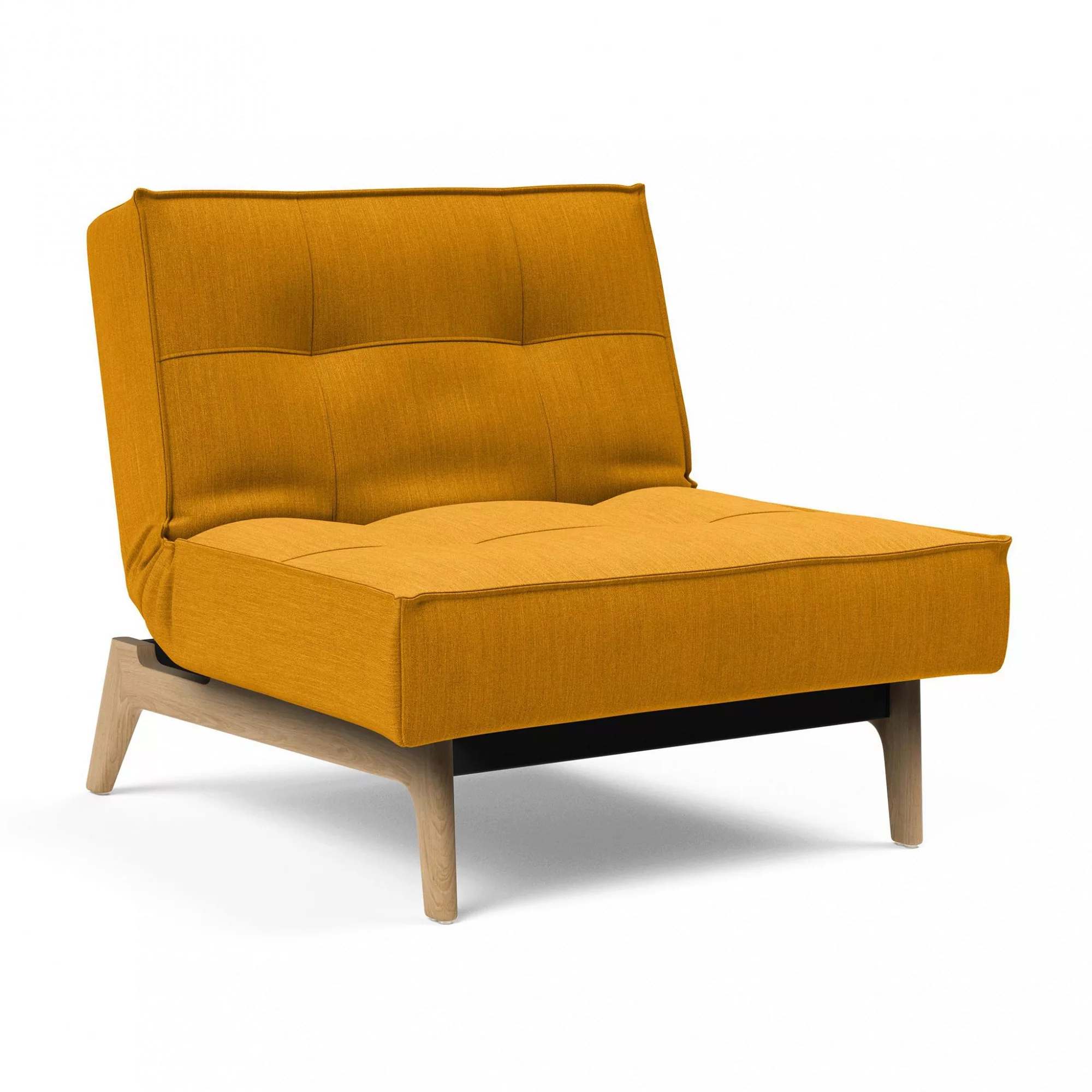 Innovation - Splitback Sessel Eiche - gelb/Stoff 507 Elegance Burned Curry/ günstig online kaufen