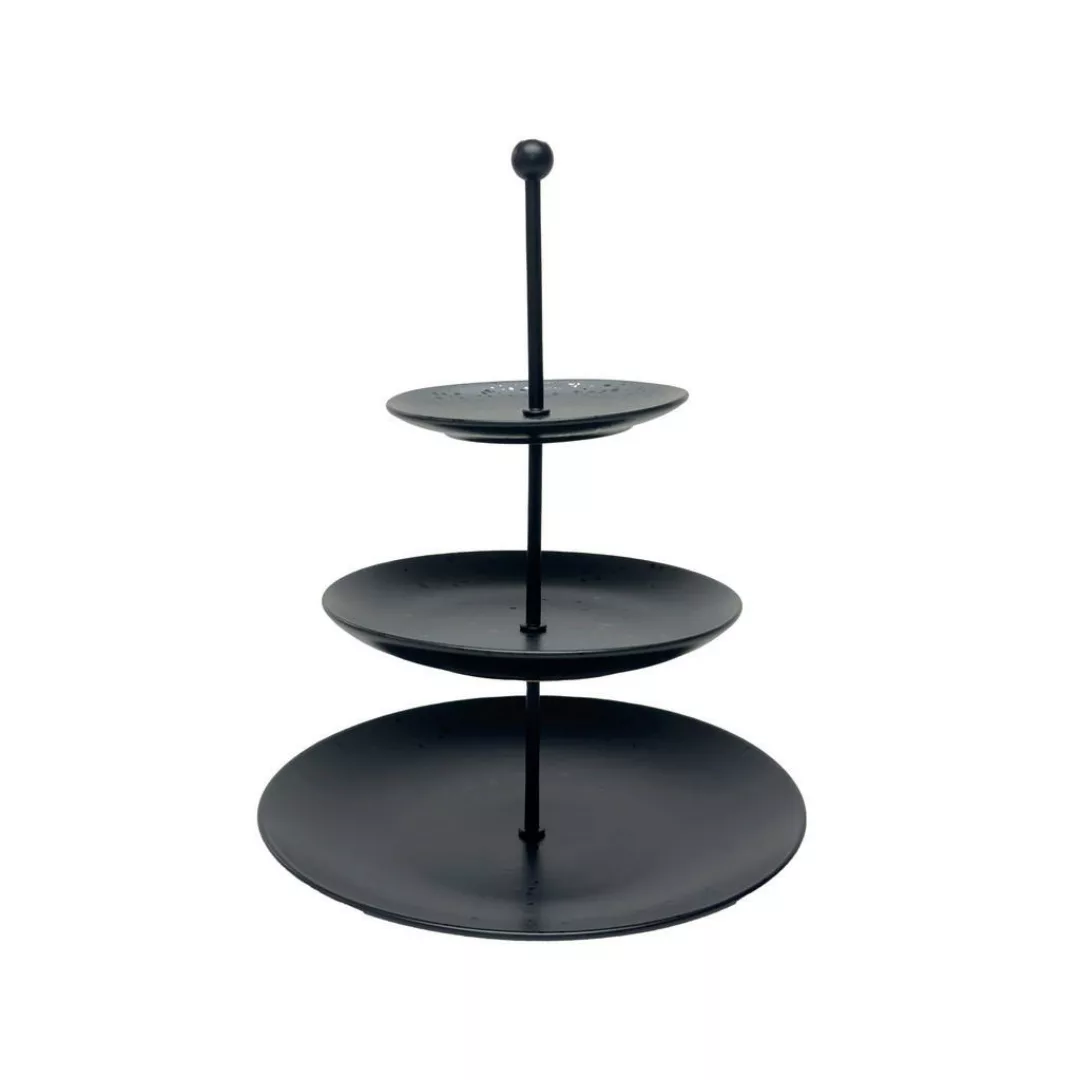 Kevoli  home Etagere mattschwarz Steingut 3 tlg. günstig online kaufen