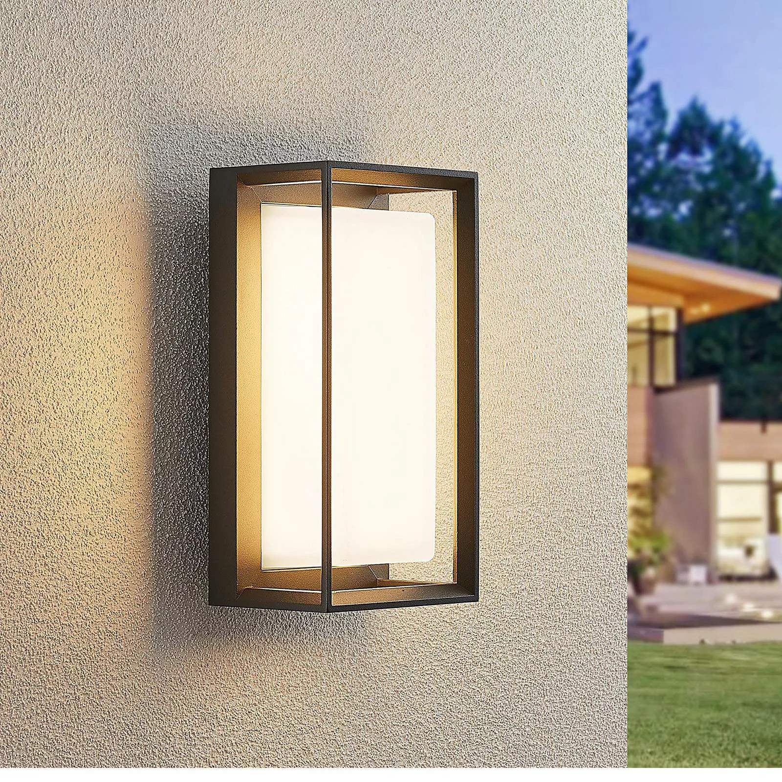 Lucande Ronida LED-Außenwandlampe, eckig günstig online kaufen