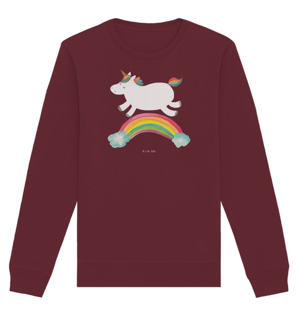 Mr. & Mrs. Panda Longpullover Größe XL Einhorn Regenbogen - Burgundy - Gesc günstig online kaufen