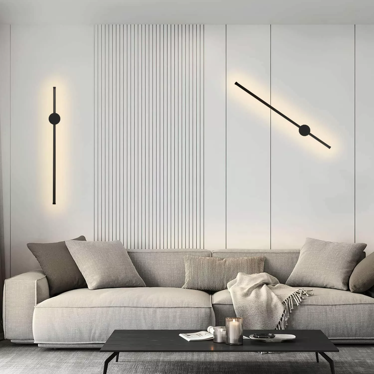Nettlife LED Wandleuchte Schwarz innen 2ER günstig online kaufen