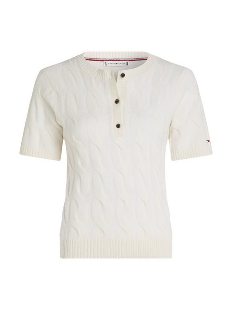 Tommy Hilfiger Strickpullover SOFT WOOL CABLE SS HENLEY mit Zopfmuster, Hen günstig online kaufen