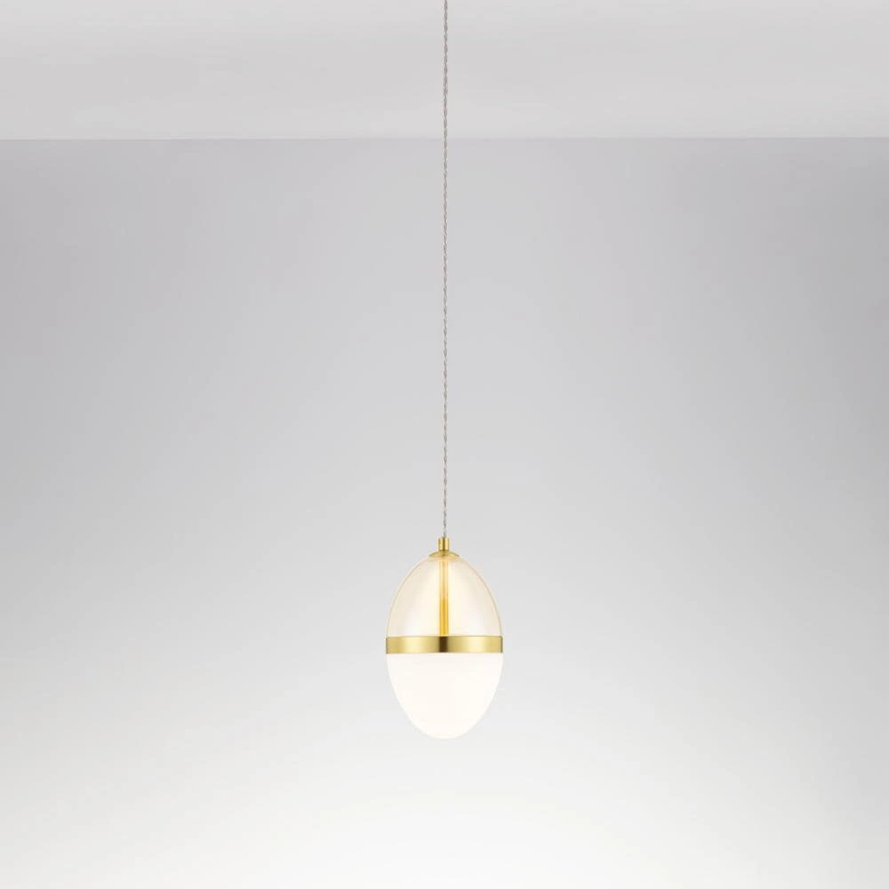 LED Pendelleuchte Egna in Gold und Weiß 20W 2151lm günstig online kaufen