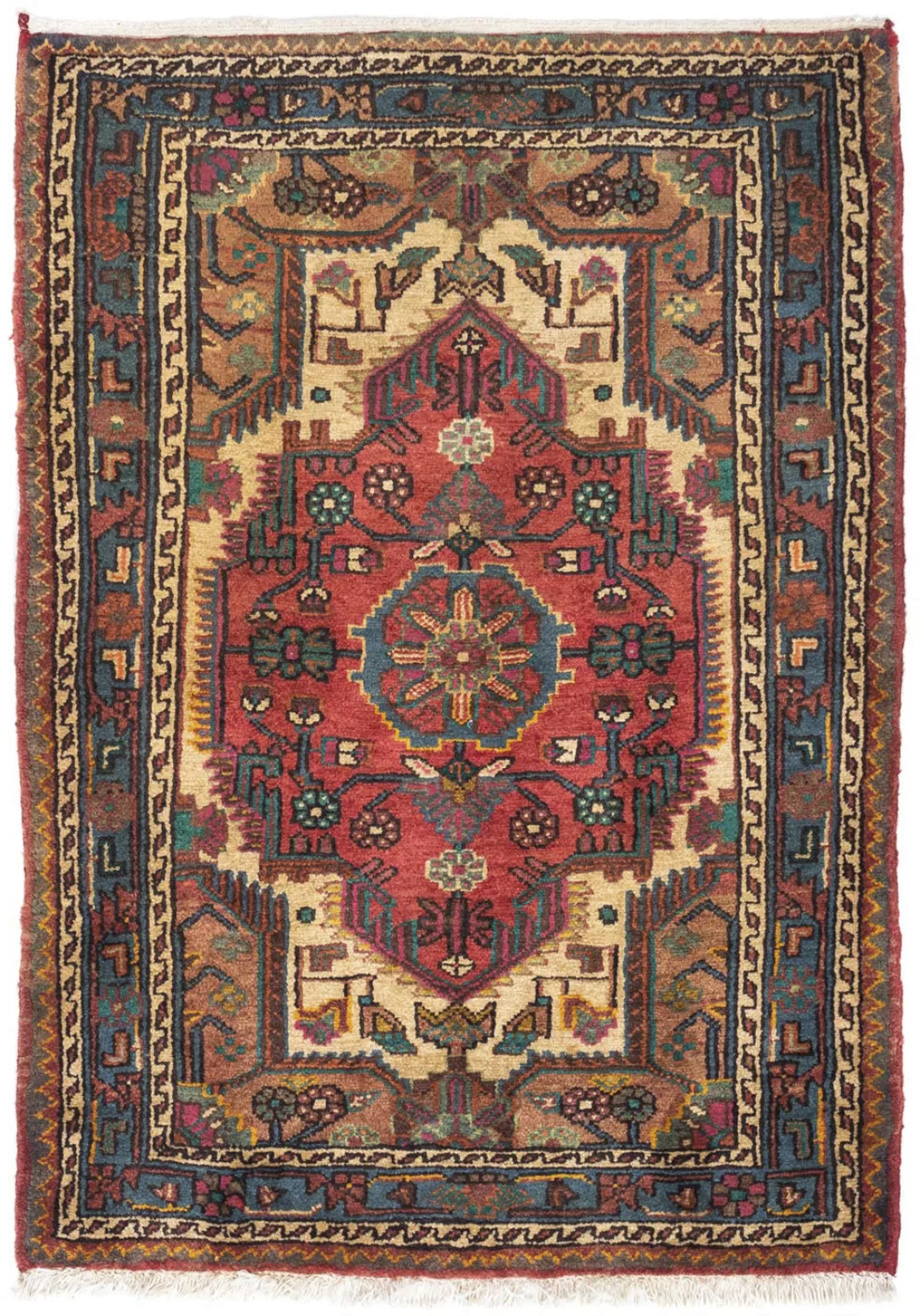 morgenland Wollteppich »Hosseinabad Medaillon Rosso 140 x 82 cm«, rechtecki günstig online kaufen