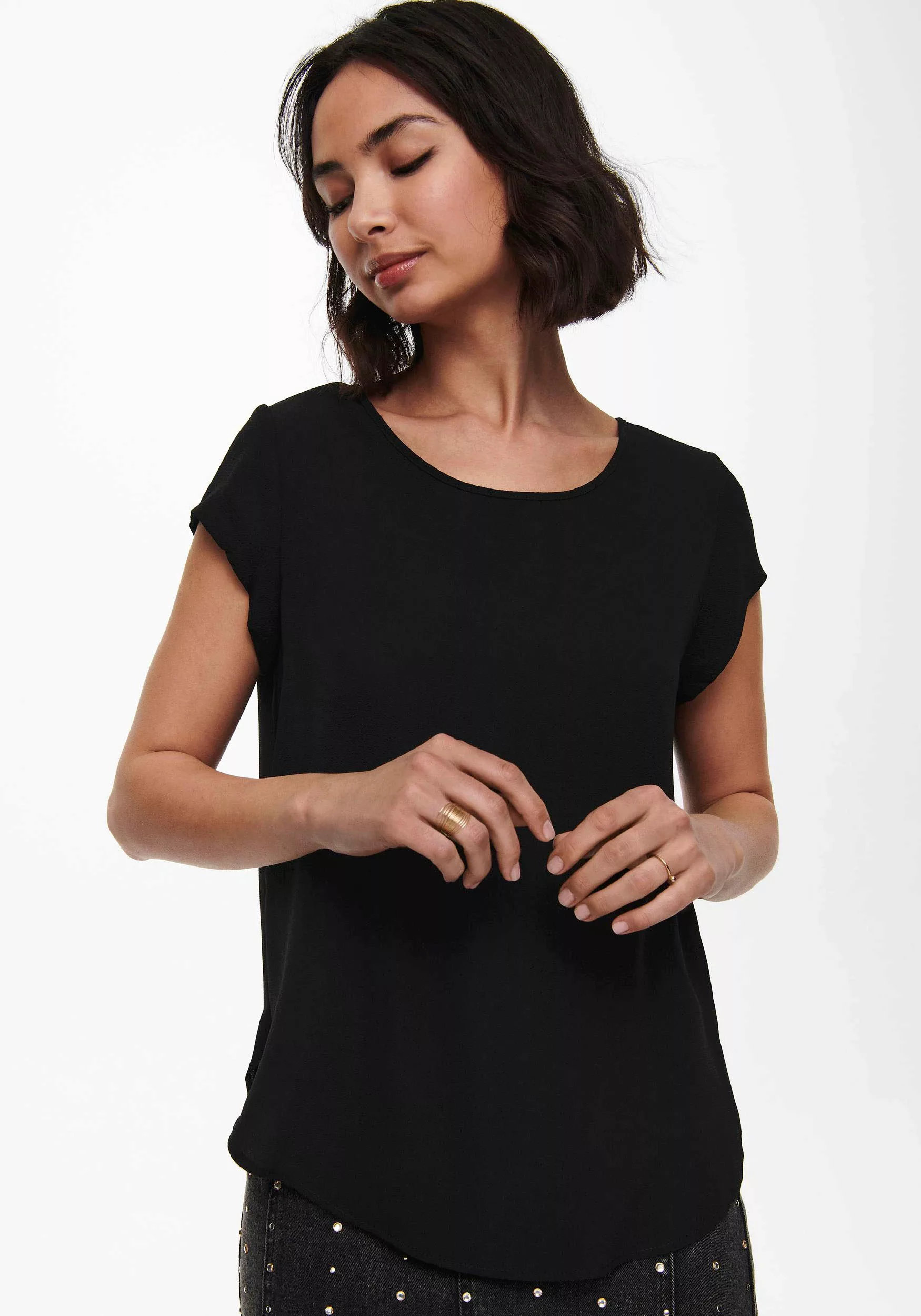 ONLY Kurzarmbluse ONLVIC S/S SOLID TOP NOOS PTM günstig online kaufen