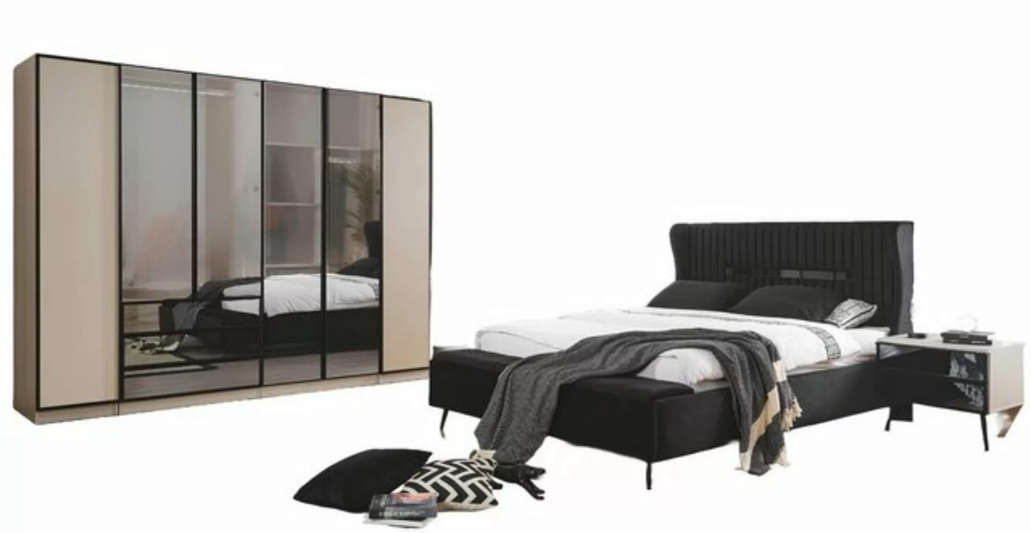 Xlmoebel Bett Luxuriöses Möbel-Set für das Schlafzimmer: Doppelbett, 2 Nach günstig online kaufen