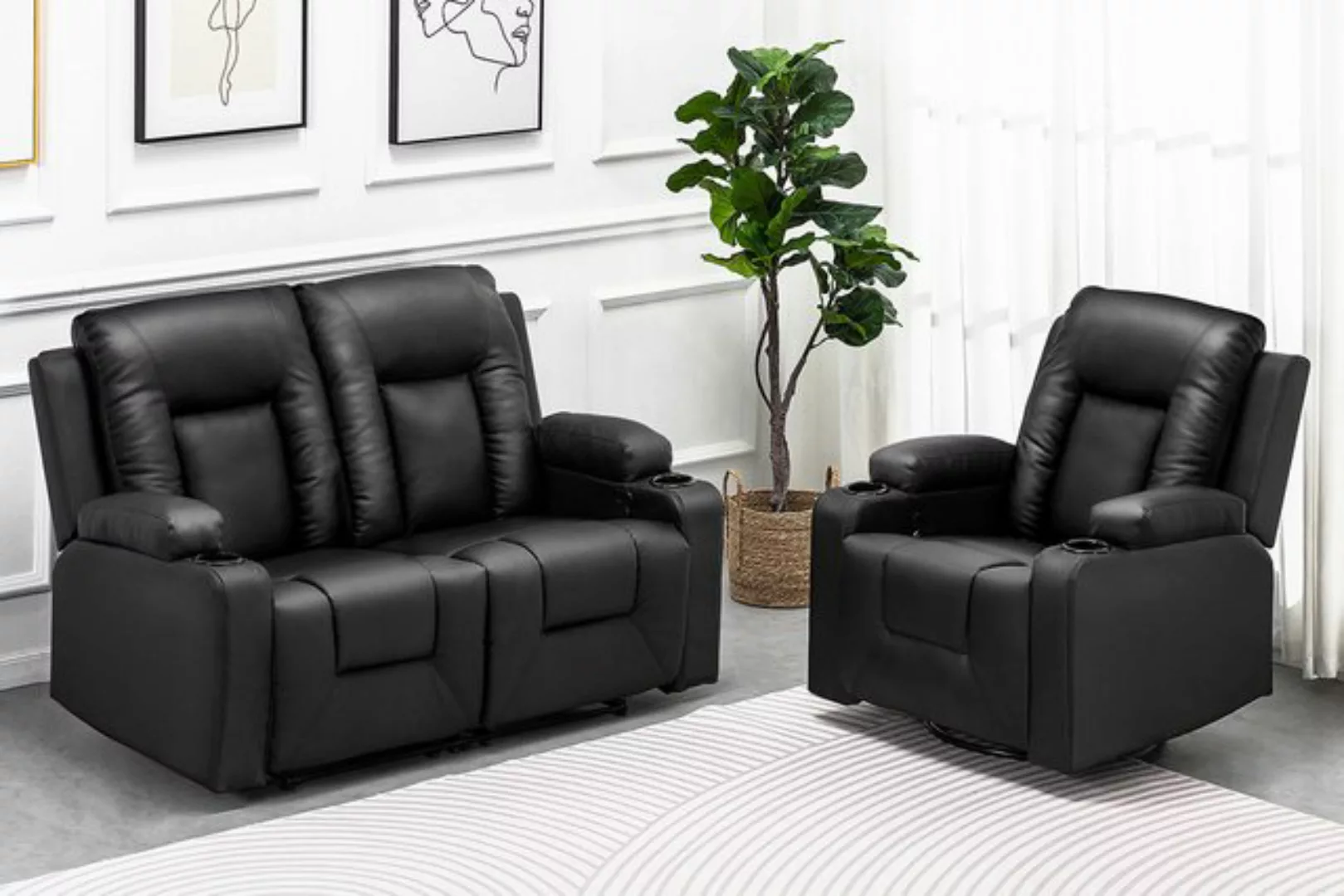 COMHOMA Sofa Relaxsessel Massagesessel Fernsehsessel mit Liegefunktion, Dic günstig online kaufen