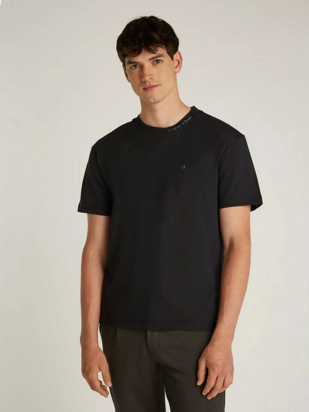 Calvin Klein T-Shirt NECK LOGO T-SHIRT mit Logoprägung günstig online kaufen