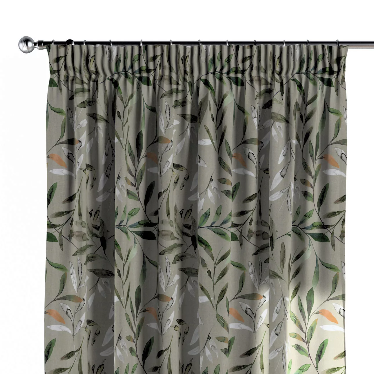 Vorhang mit Kräuselband, grau-grün, Eden (144-23) günstig online kaufen
