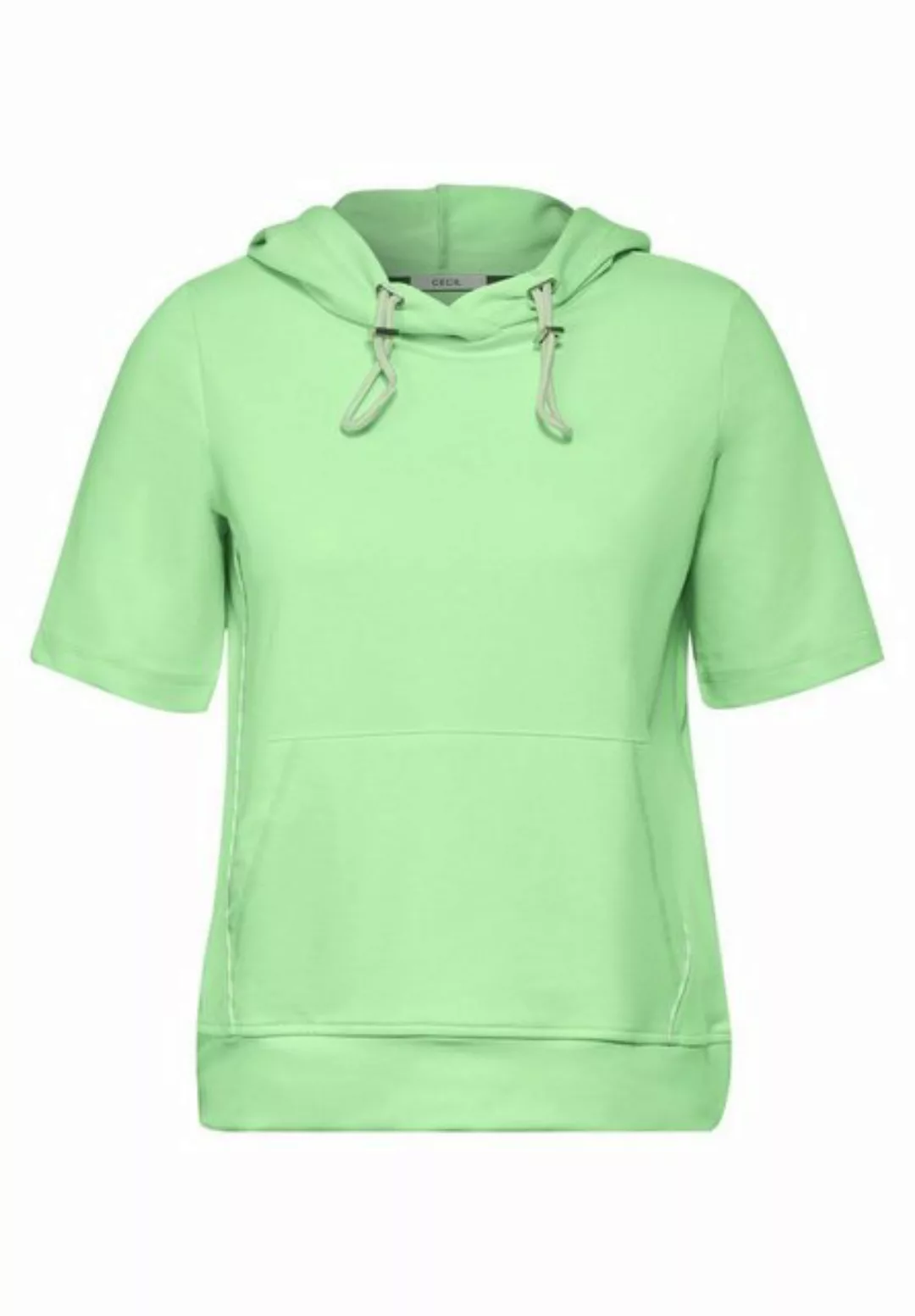 Cecil Sweatshirt Short Sleeve Sweatshirt w. pip, matcha lime günstig online kaufen