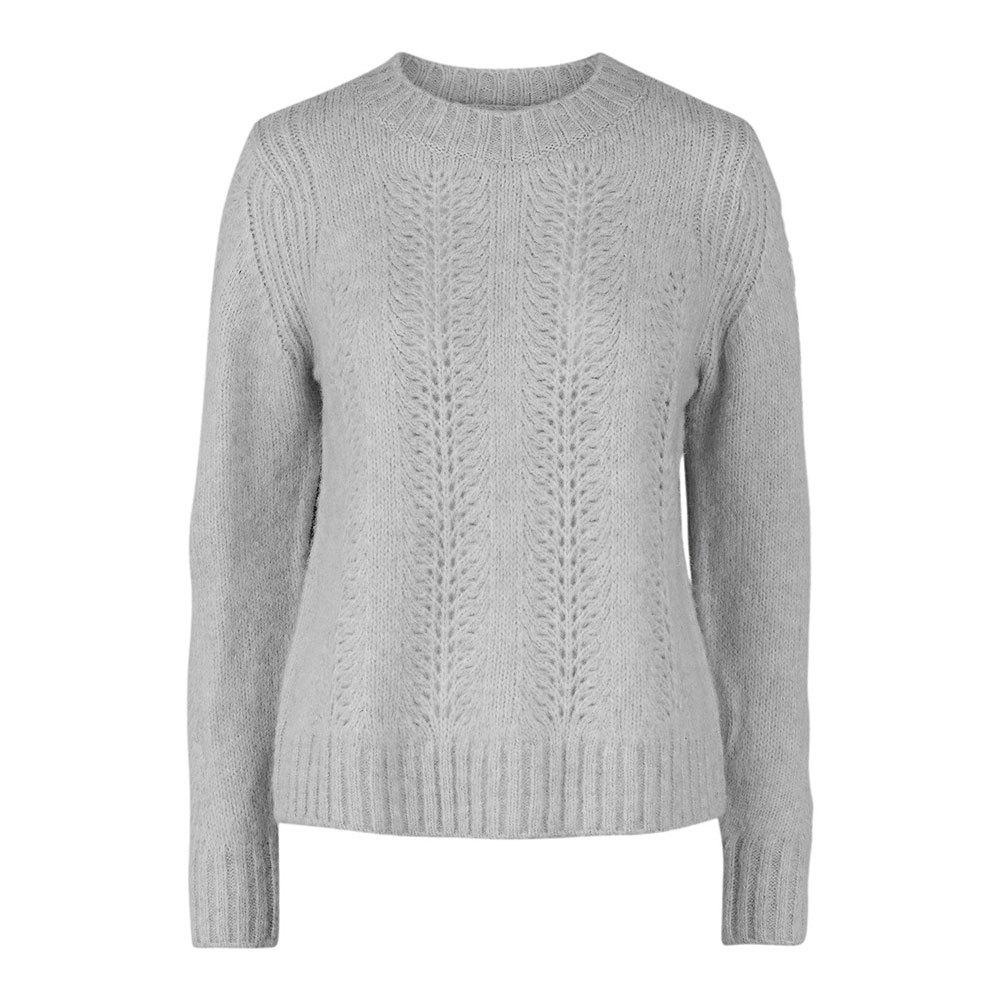 Pieces New Bibi Pullover L Light Grey Melange günstig online kaufen