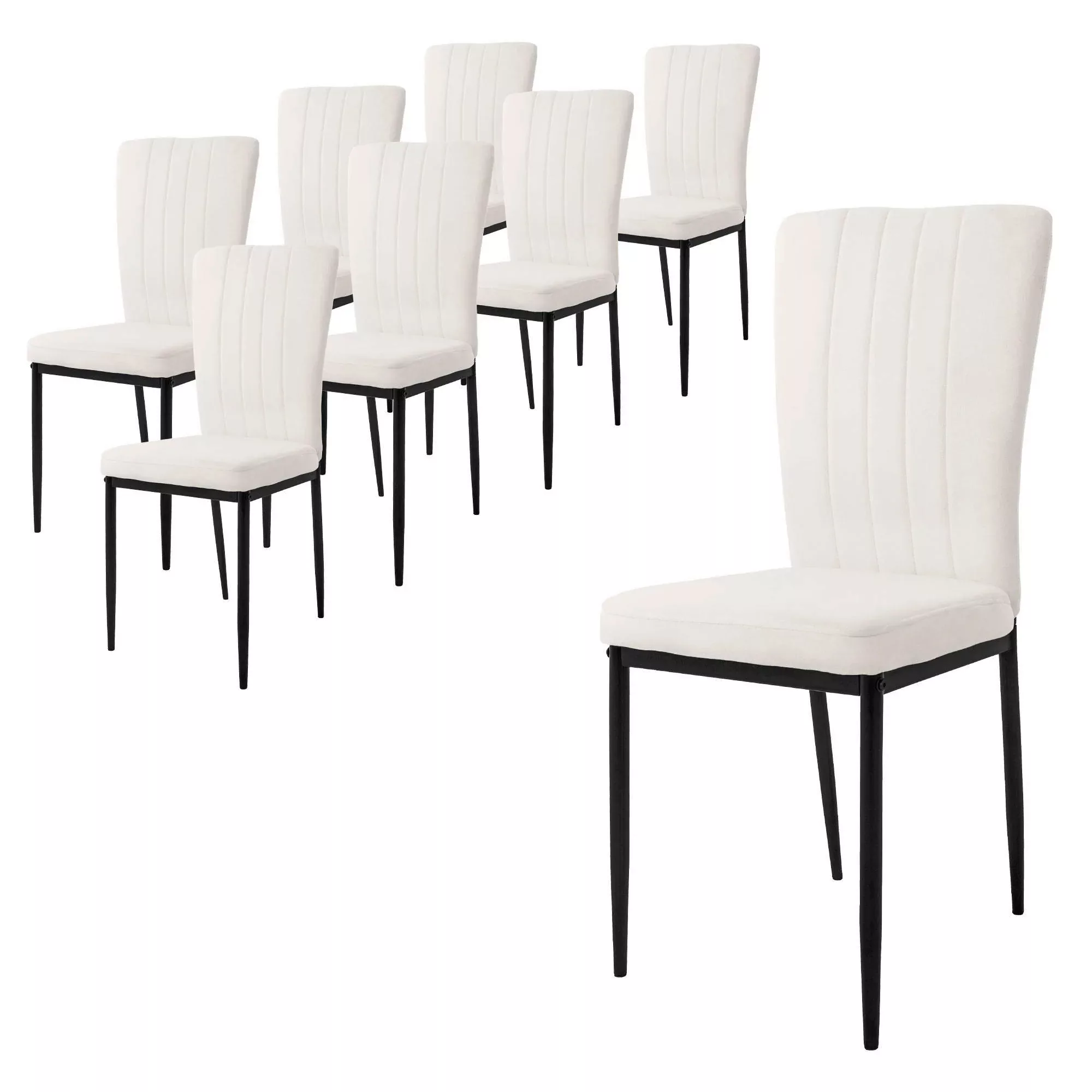 ML-Design | Set mit 8 Esszimmerstühlen aus Garcia-Samt günstig online kaufen