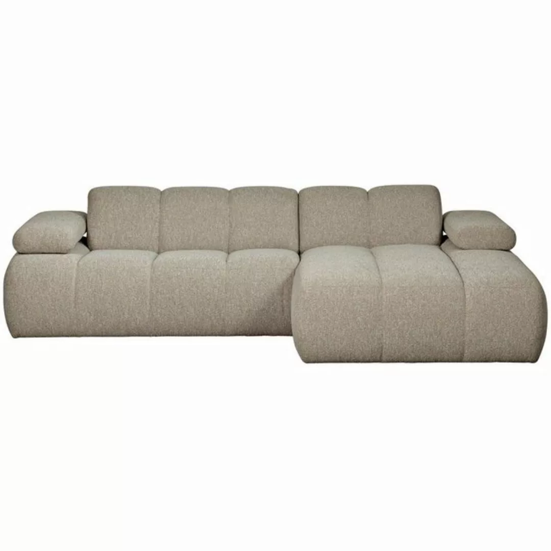 WOOOD Ecksofa Longchair-Sofa Mojo Rechts - Bouclé Beige meliert, Freistellb günstig online kaufen