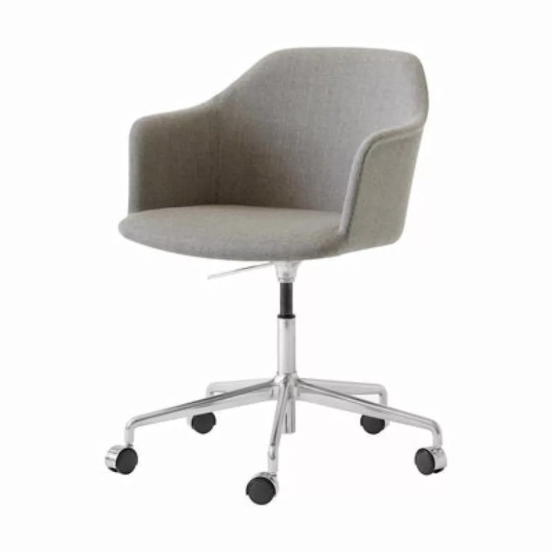 Sessel mit Rollen Rely HW55 textil braun beige / Stoff – Drehbar & höhenver günstig online kaufen