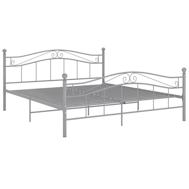 furnicato Bettgestell Bett Grau Metall 180x200 cm (1-tlg) günstig online kaufen