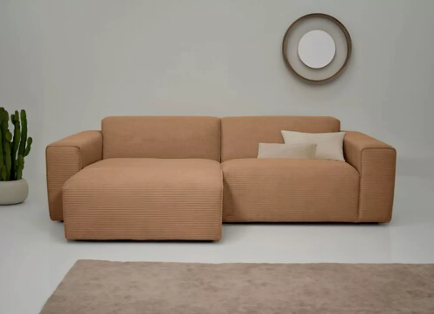 INOSIGN Ecksofa »Clayton«, in einem trendigen Cord-Bezug, verschiedene Komb günstig online kaufen
