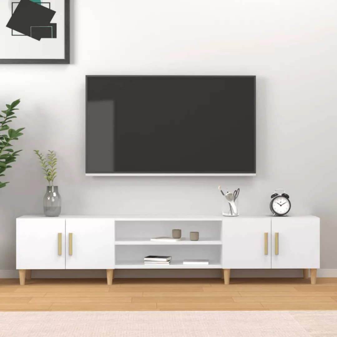 Vidaxl Tv-schrank Weiß 180x31,5x40 Cm Holzwerkstoff günstig online kaufen