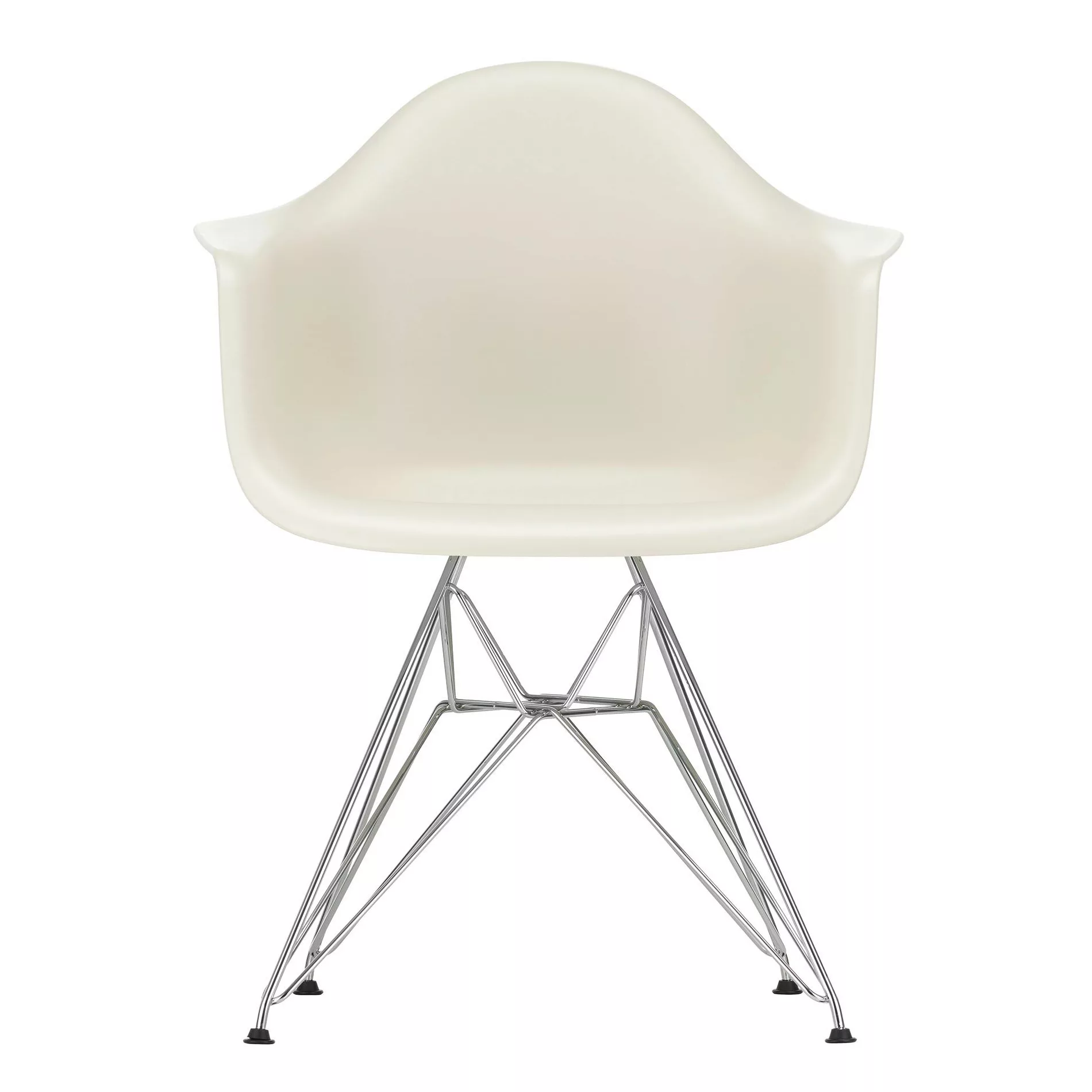 Vitra - Eames Plastic Armchair DAR Gestell verchromt - kieselstein/Sitzfläc günstig online kaufen