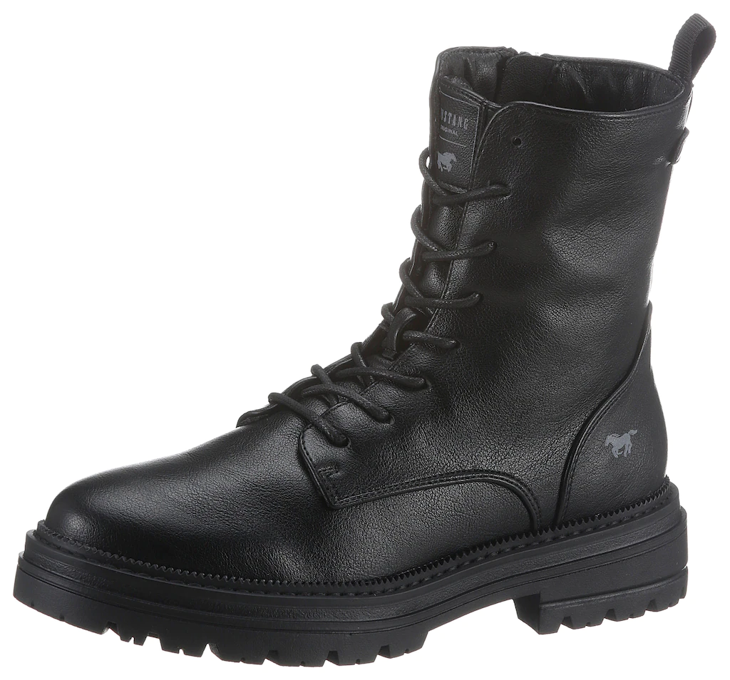 Mustang Shoes Winterstiefelette, mit Nieten und Zierriegel an der Ferse günstig online kaufen