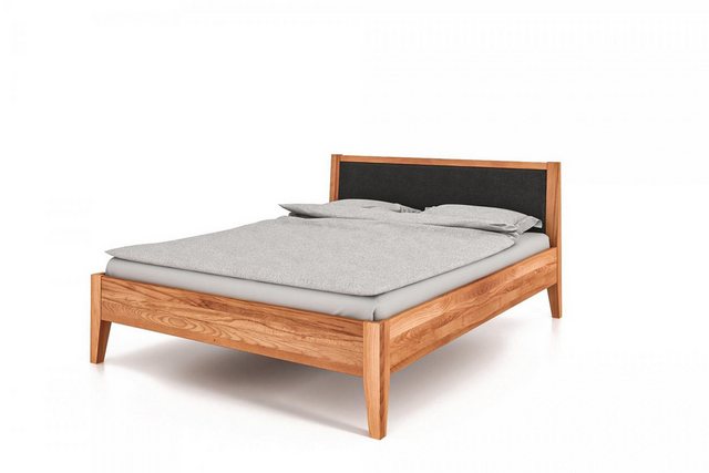 Natur24 Bett Bett Sydo 9 kernbuche massiv 180x200cm mit Polsterkopfteil Ant günstig online kaufen