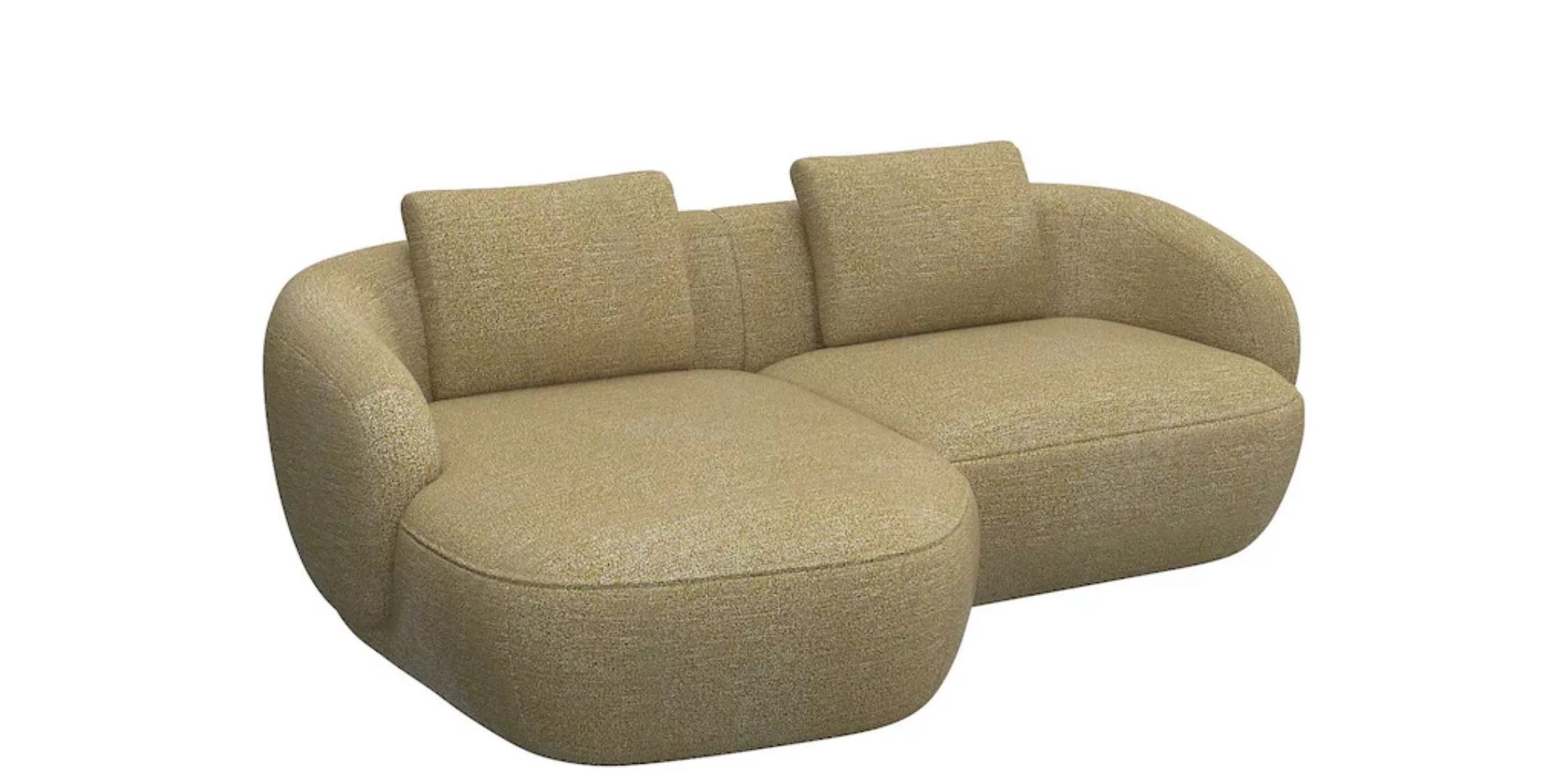 FLEXLUX Wohnlandschaft »Torino, rund, L-Form, Sofa-Ecke mit Recamiere, Long günstig online kaufen