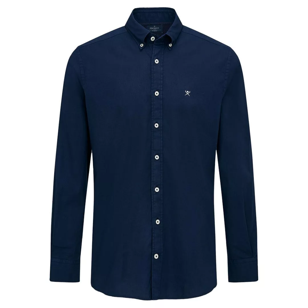 Hackett Garment Dyed Oxford Langarm Hemd M Sapphire günstig online kaufen