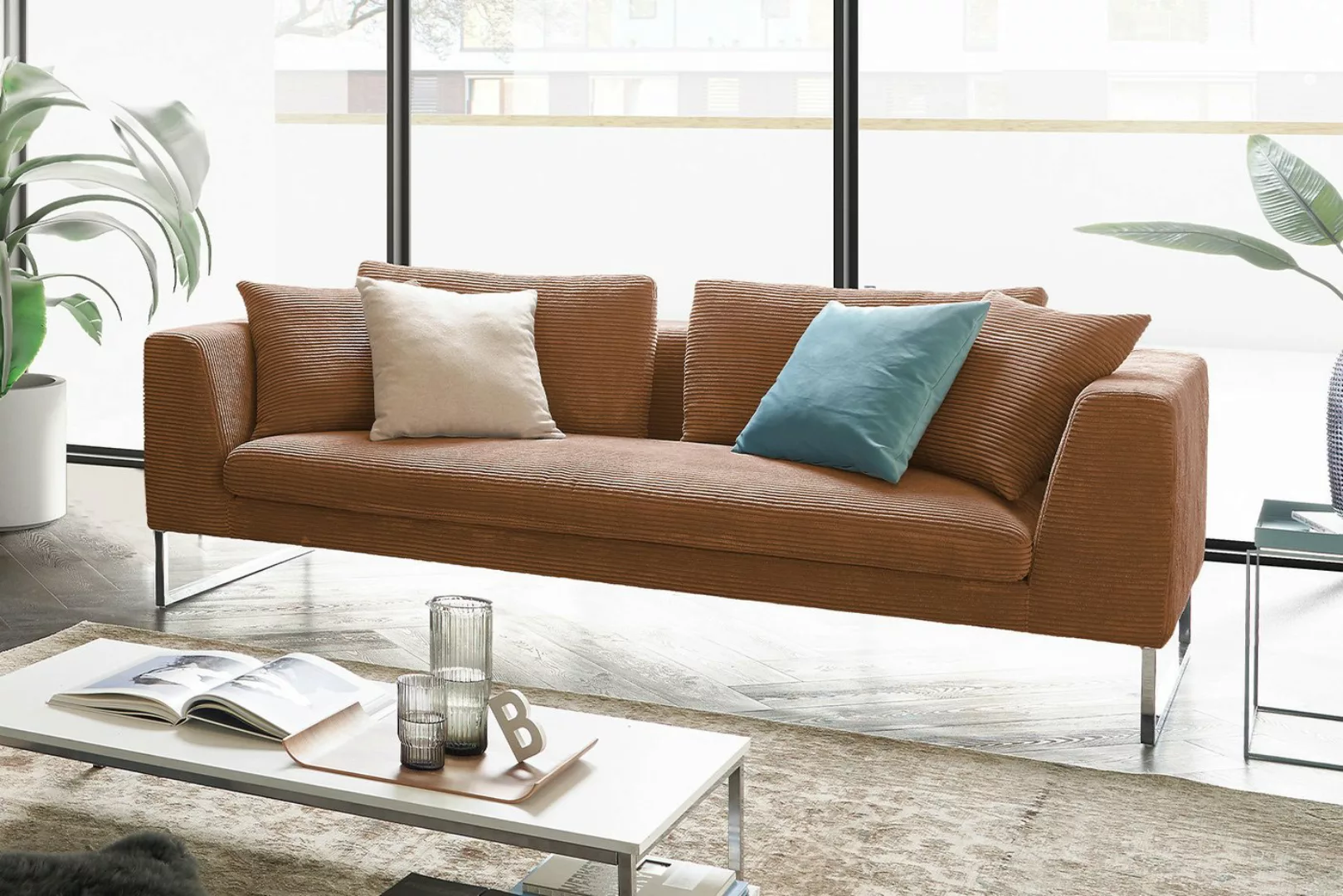 KAWOLA Sofa, 2,5-Sitzer od. 3-Sitzer Cord versch. Farben günstig online kaufen