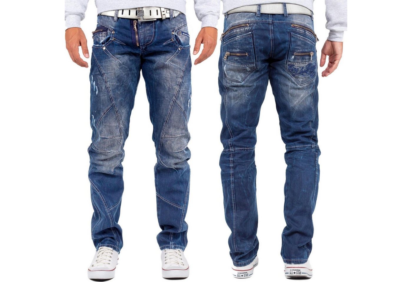 Cipo & Baxx 5-Pocket-Jeans Hose BA-C0768 W33/L30 (1-tlg) mit Destroyed Effe günstig online kaufen