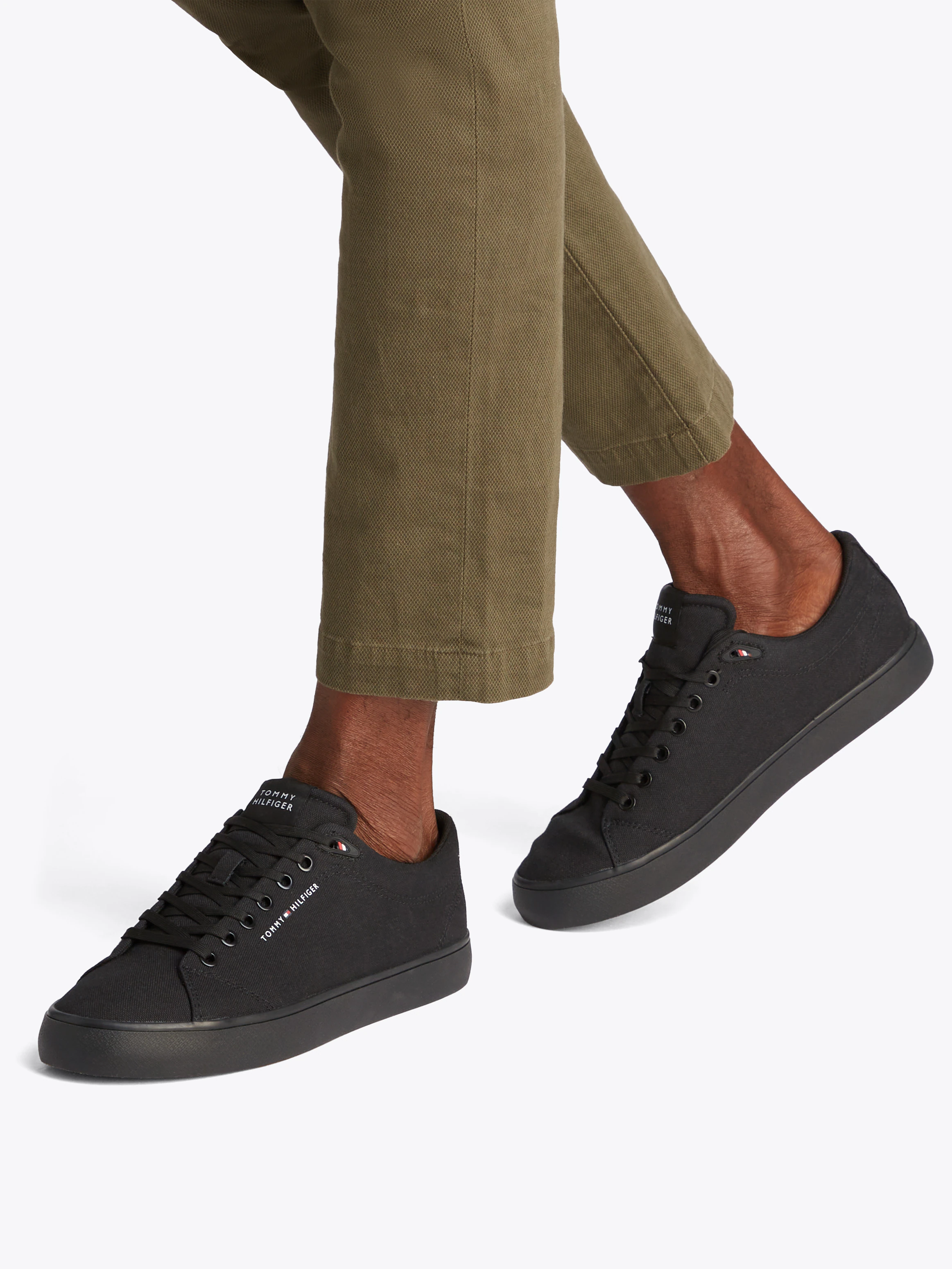 Tommy Hilfiger Sneaker "TH HI VULC LOW CORE CANVAS", Freizeitschuh, Halbsch günstig online kaufen