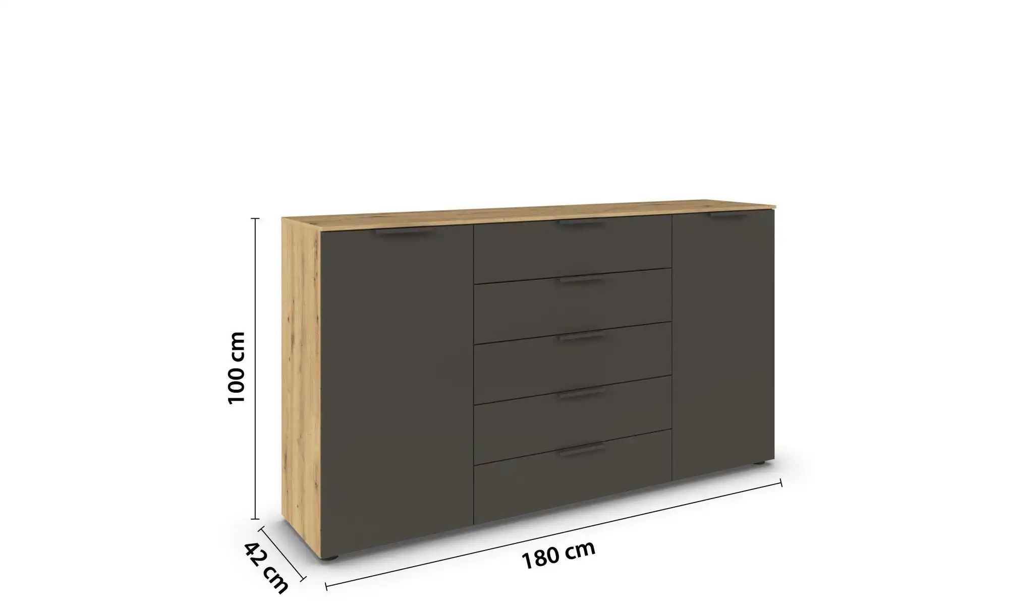 Sideboard ¦ holzfarben ¦ Maße (cm): B: 180 H: 100 Kommoden & Sideboards > S günstig online kaufen