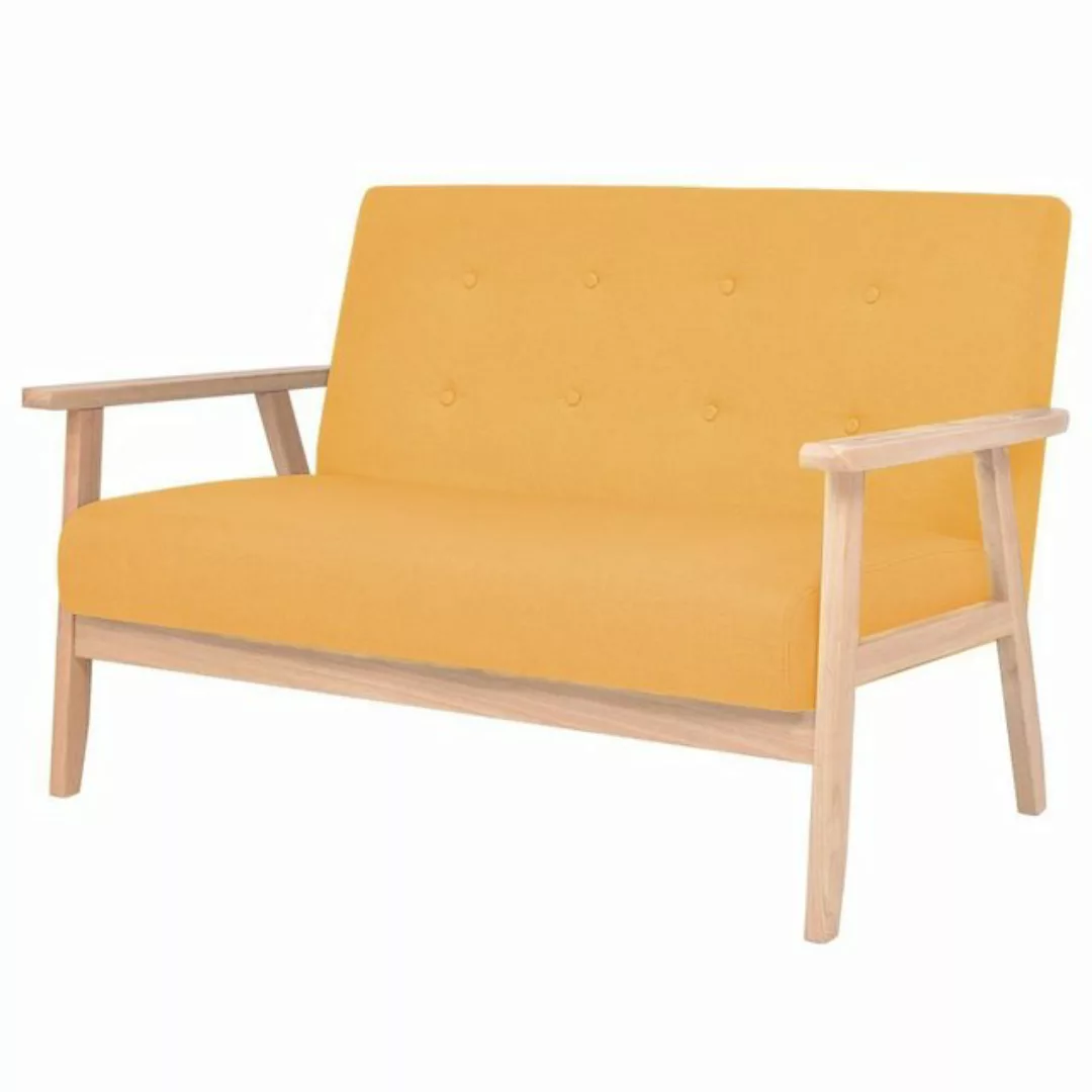 vidaXL Sofa Sofa-Set 2-tlg Stoff Gelb günstig online kaufen