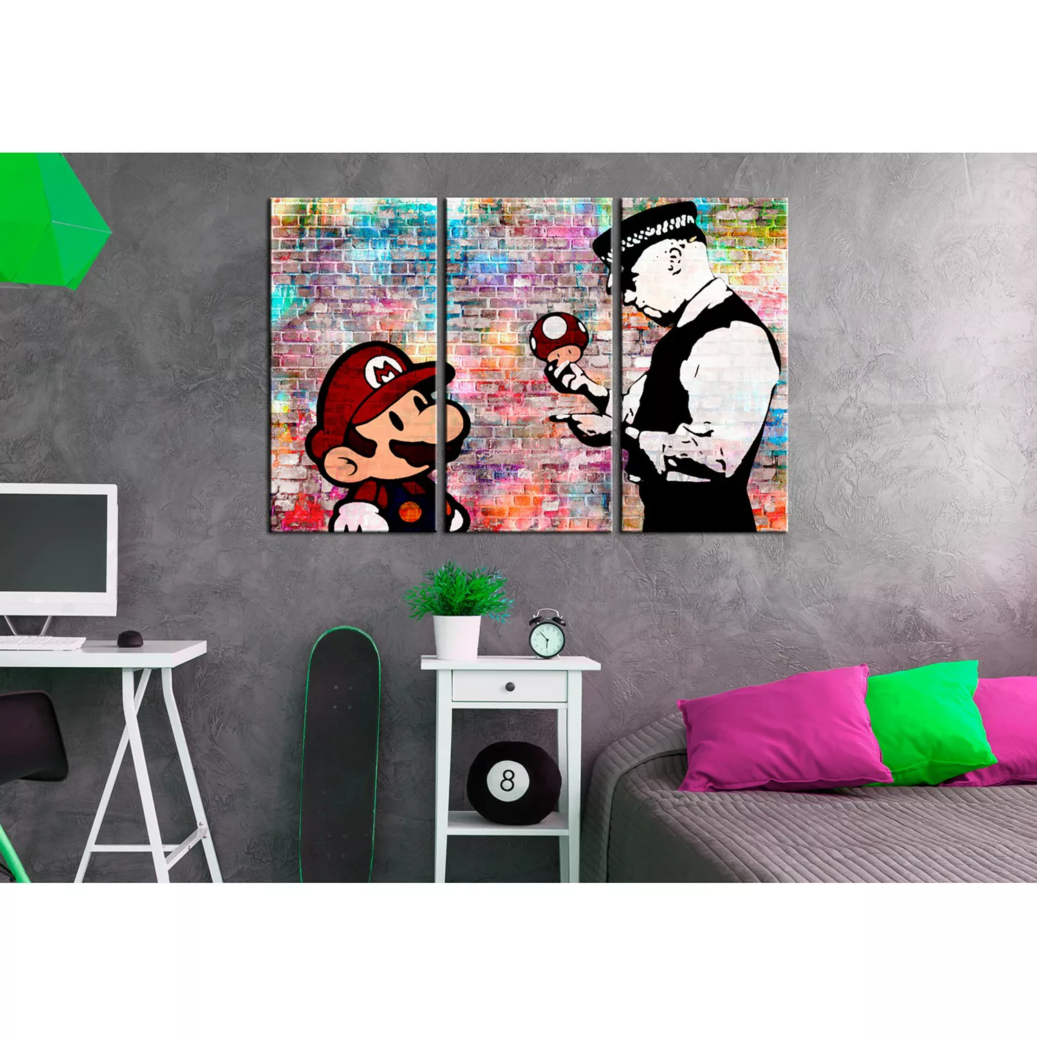 home24 Wandbild Rainbow Brick günstig online kaufen