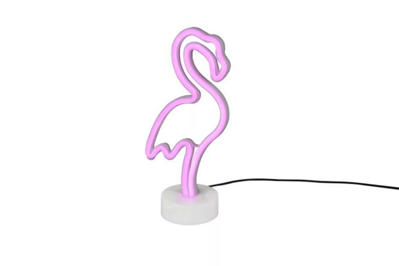 Reality LED Tischleuchte Flamingo 29,2 cm x 13,5 cm x 8,5 cm Weiß günstig online kaufen