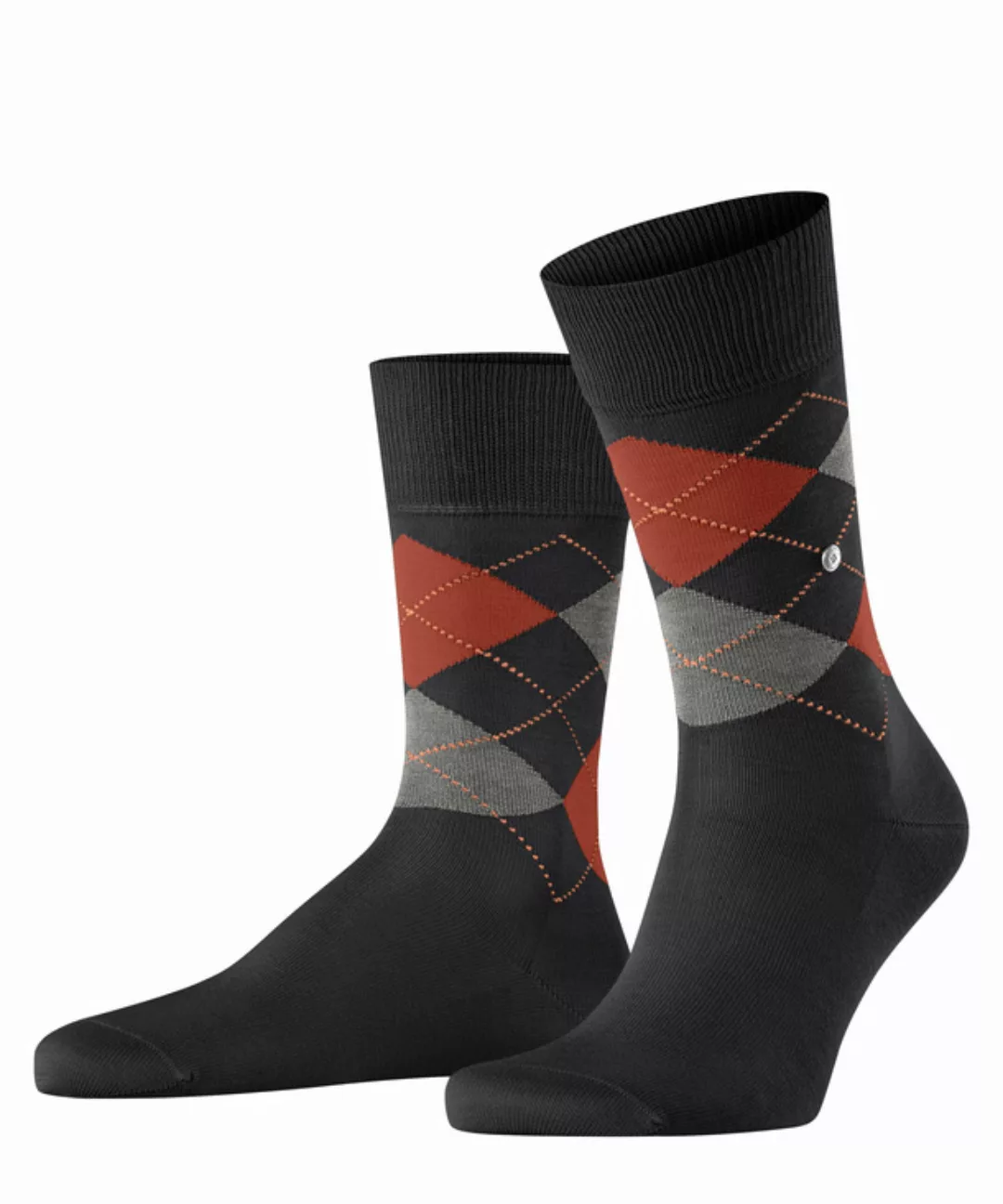 Burlington Manchester Herren Socken, 40-46, Schwarz, Argyle, Baumwolle, 201 günstig online kaufen