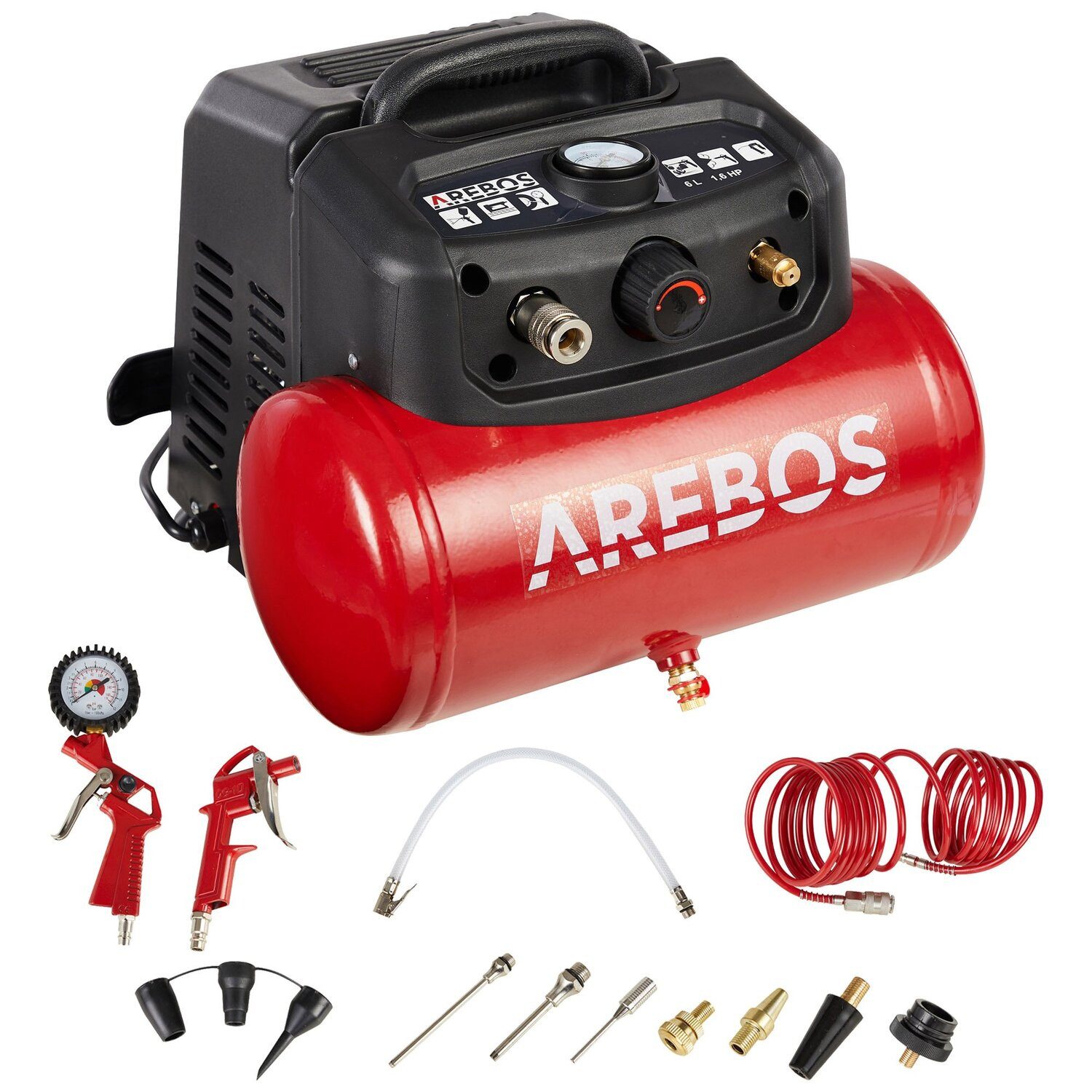 Arebos Kompressor 6L Druckluftkompressor, inkl. . günstig online kaufen