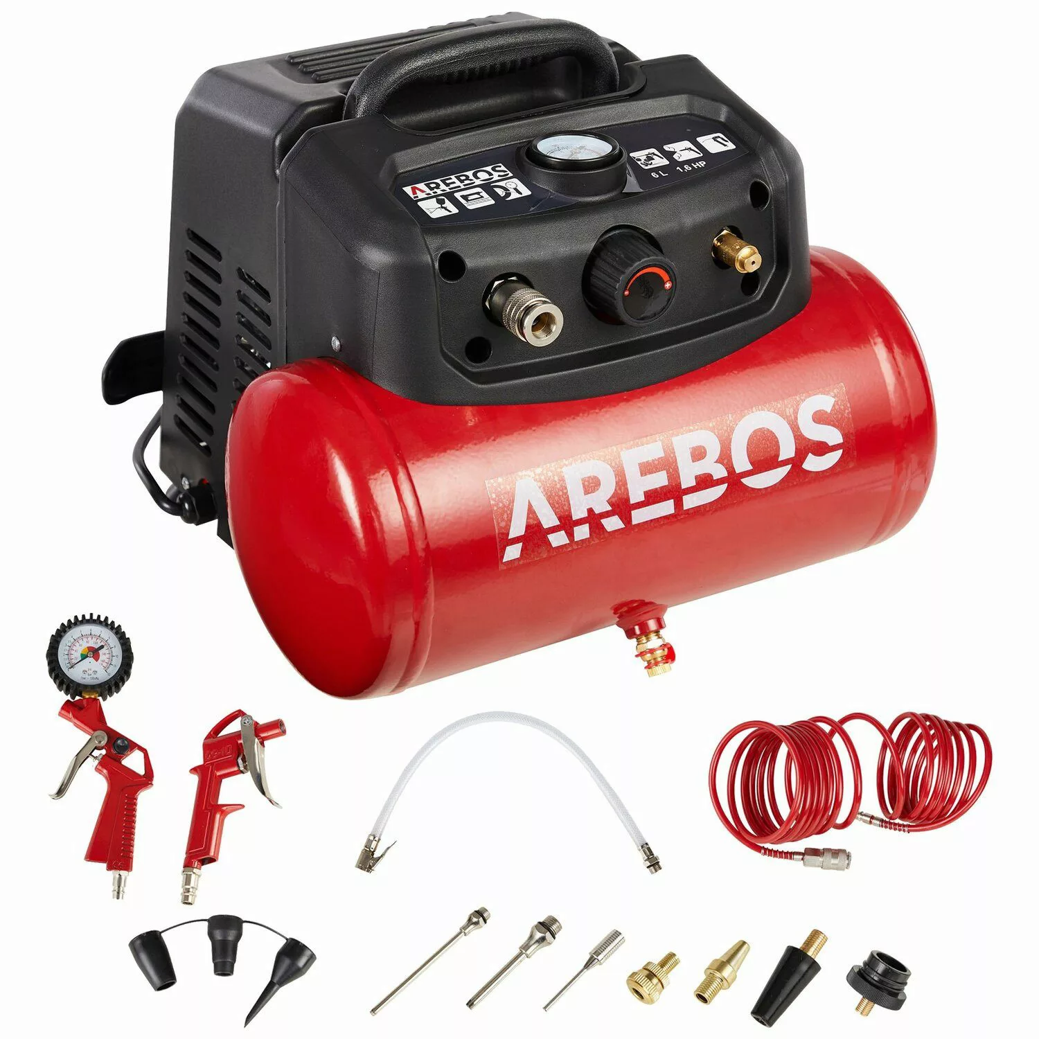Arebos Kompressor 6L Druckluftkompressor, inkl. . günstig online kaufen