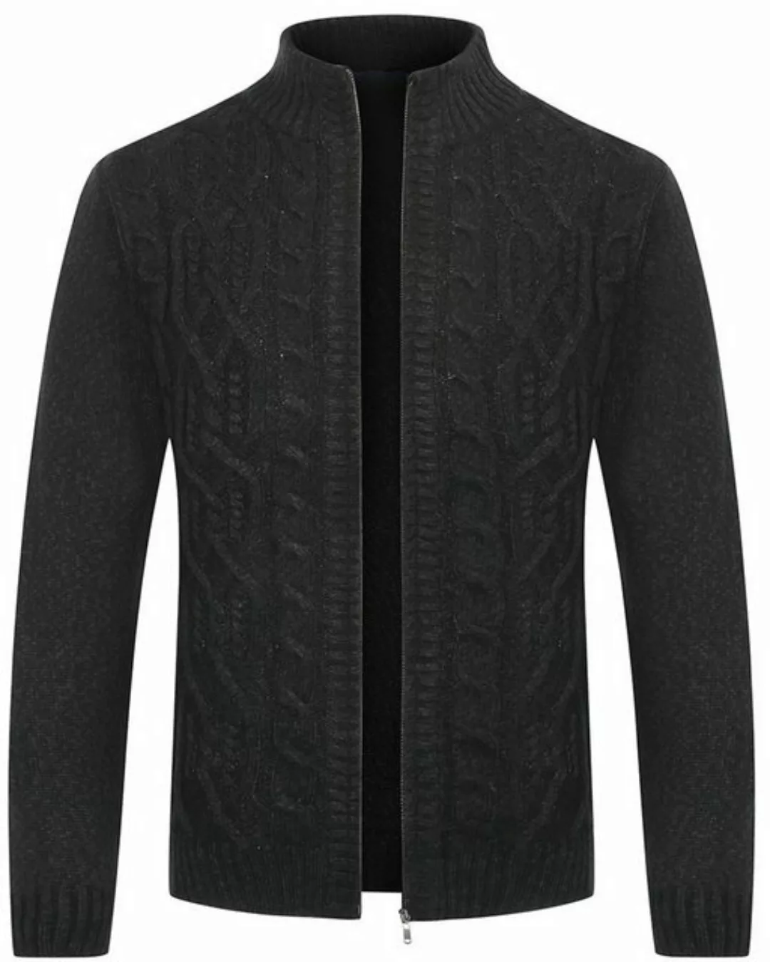 Allthemen Cardigan Herren Strickjacke mit Reißverschluss Grobstrick mit Ste günstig online kaufen