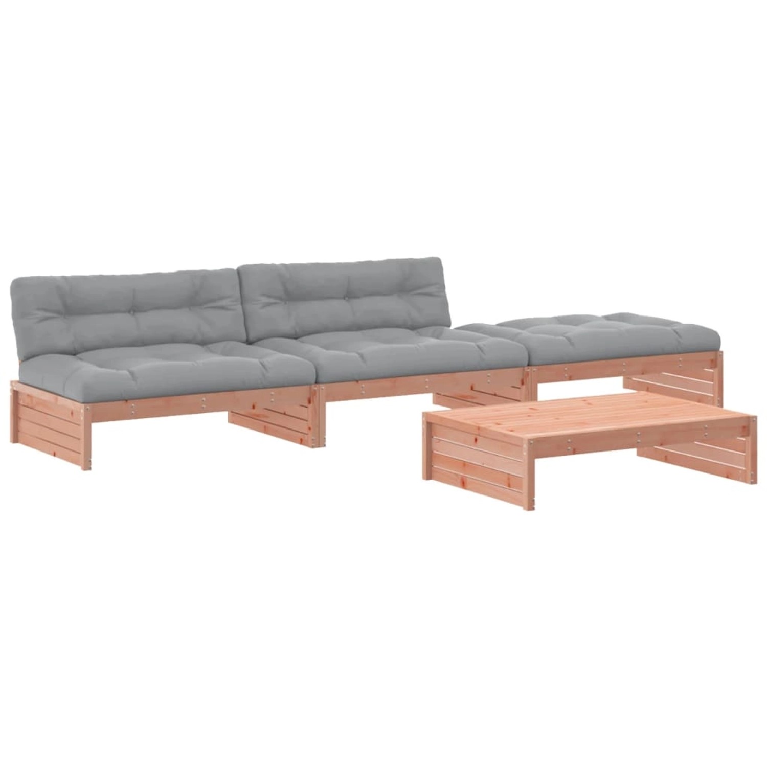 vidaXL 4-tlg Garten-Lounge-Set mit Kissen Massivholz Douglasie Modell 5 günstig online kaufen