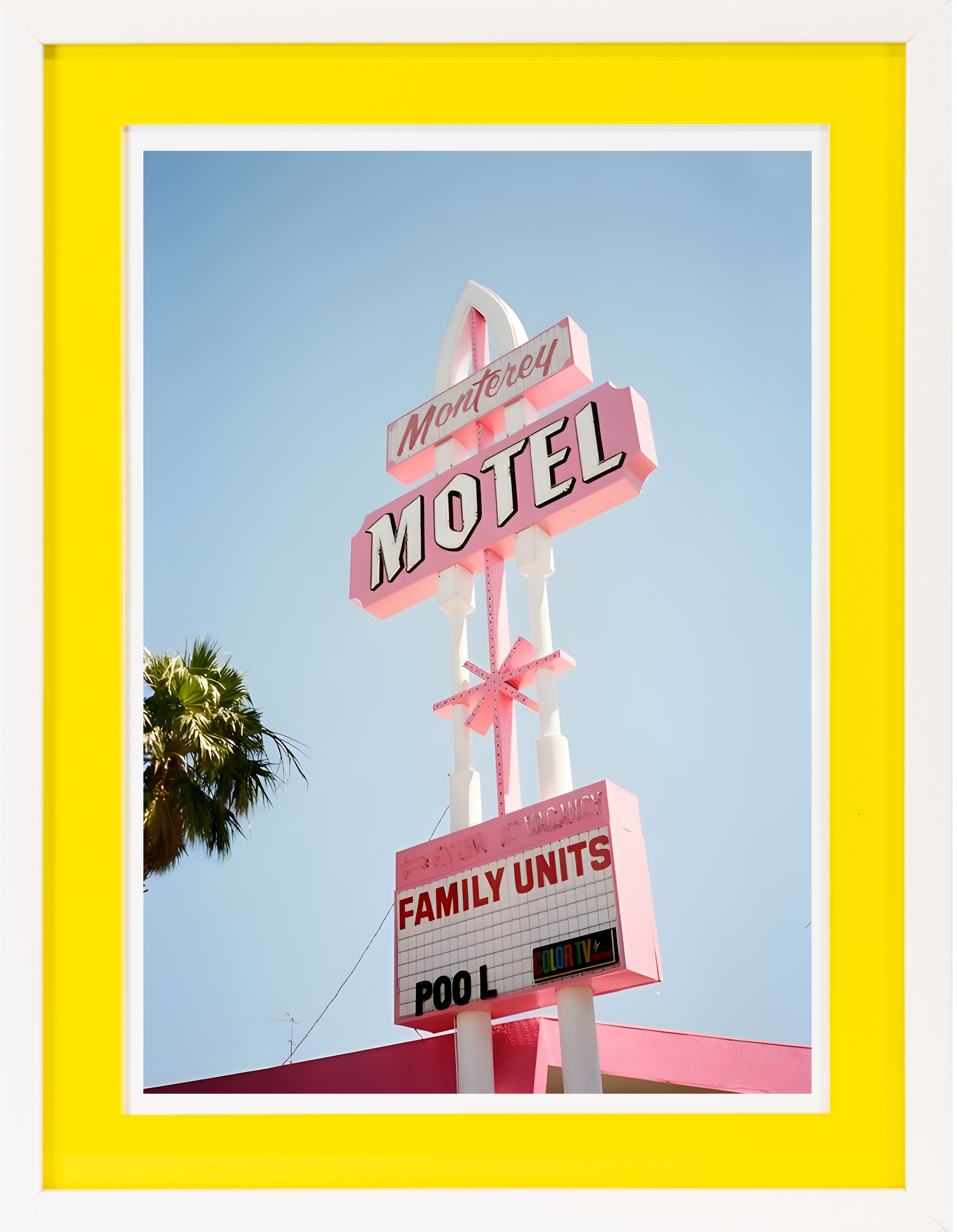 queence Bild mit Rahmen »Motel, Amerika«, Schriftzug-Schriftzüge, (1 St.), günstig online kaufen