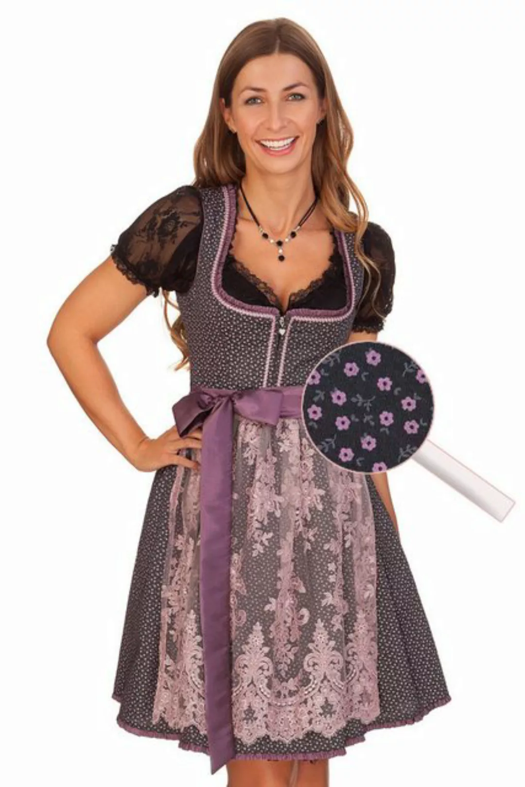 Alpenfee Tracht Dirndl Mini Dirndl 2tlg. - VALERIE - lila günstig online kaufen