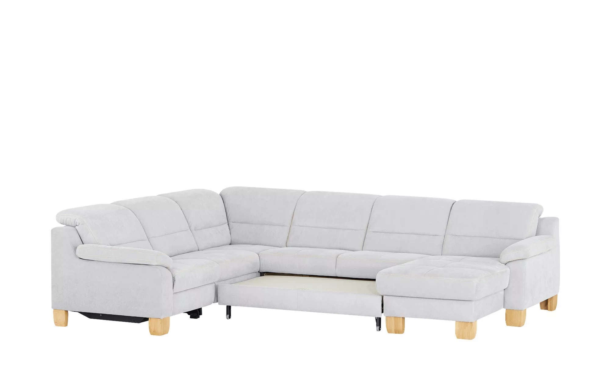 meinSofa Wohnlandschaft aus Mikrofaser Hanna ¦ grau ¦ Maße (cm): B: 322 H: günstig online kaufen