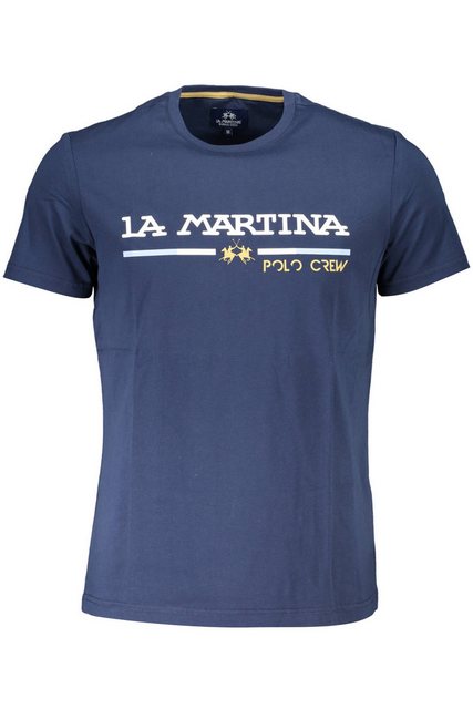 La Martina T-Shirt Herren Kurzarm-T-Shirt Blau - Regular Fit mit Logo günstig online kaufen