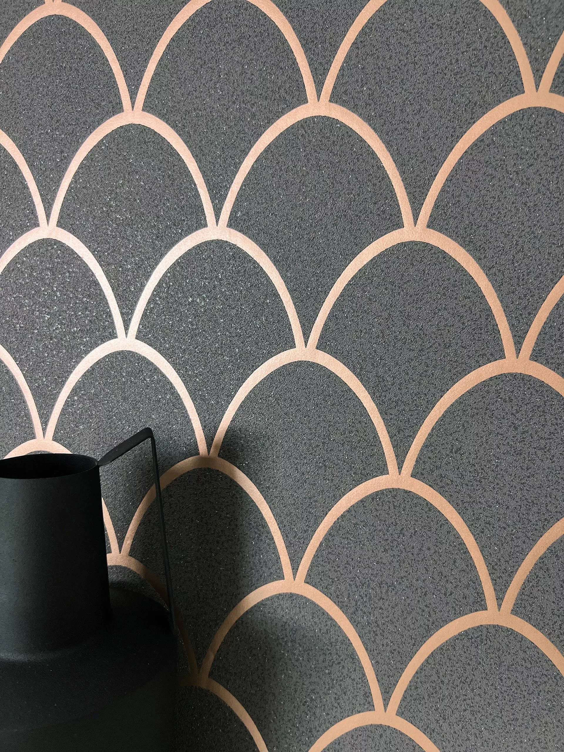Newroom Vliestapete, Anthrazit Tapete Modern Fischschuppen günstig online kaufen