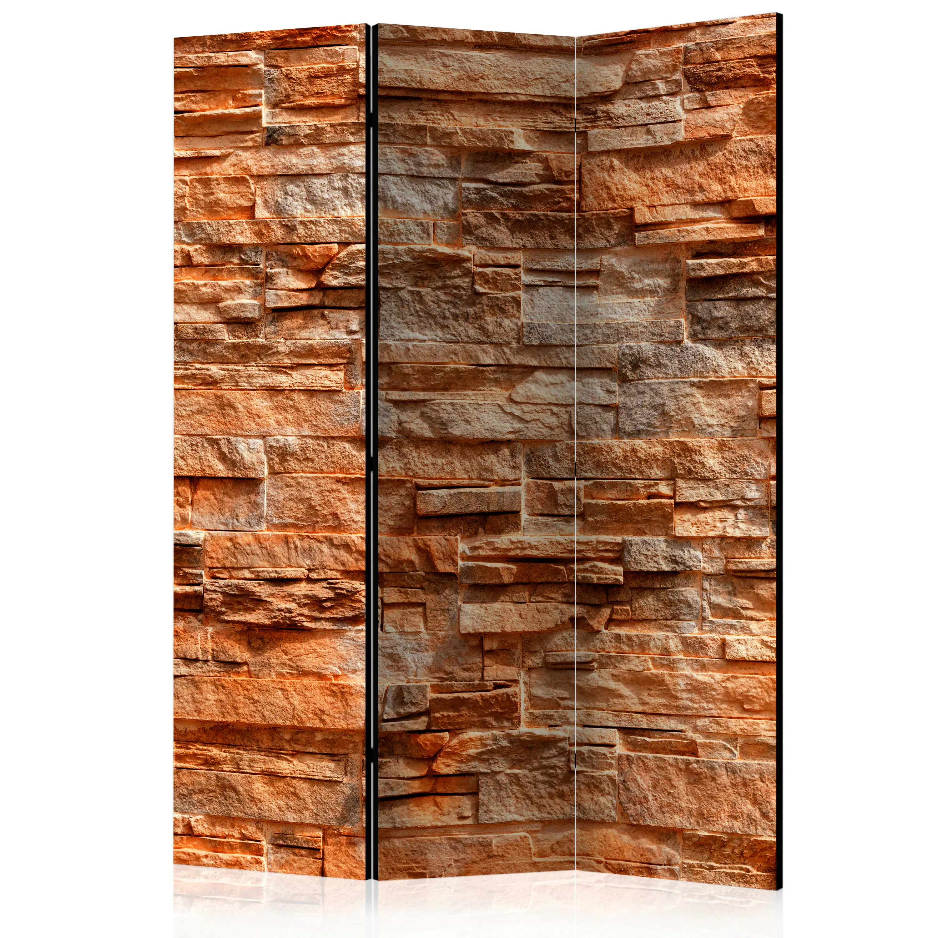 3-teiliges Paravent - Orange Stone [room Dividers] günstig online kaufen